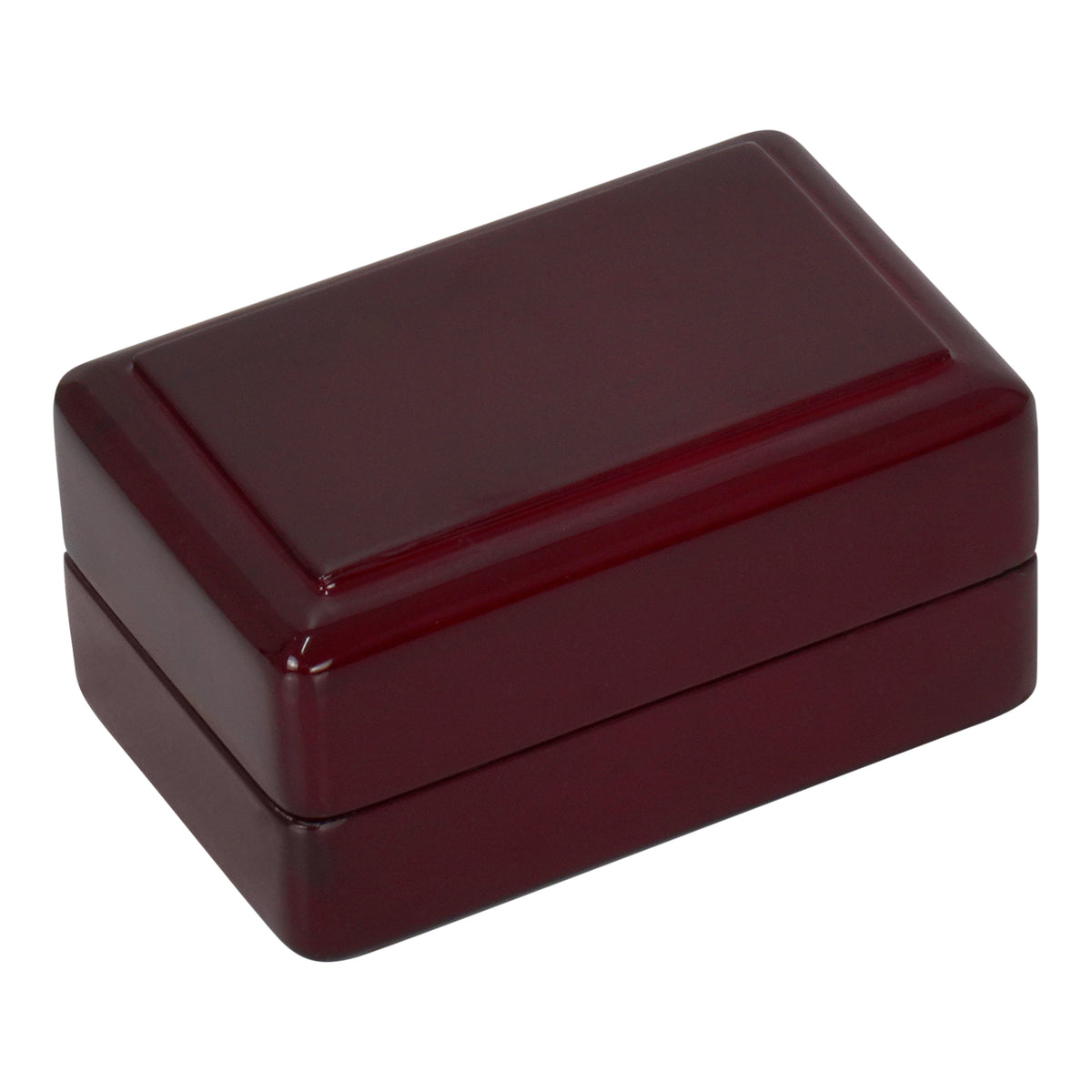 Wooden Double Ring Box with Suede Insert