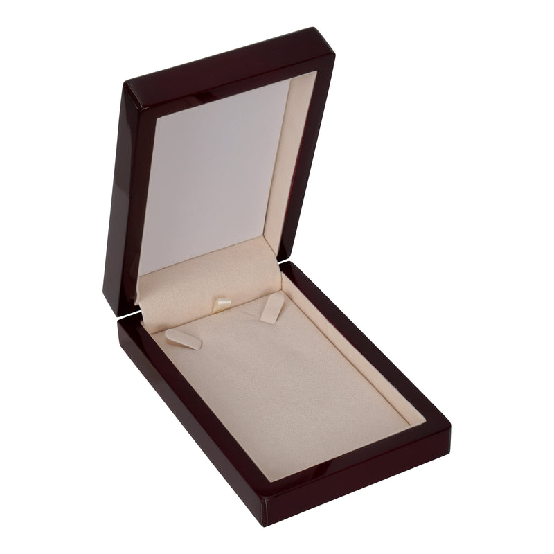 Wooden Pendant Box with Suede Insert