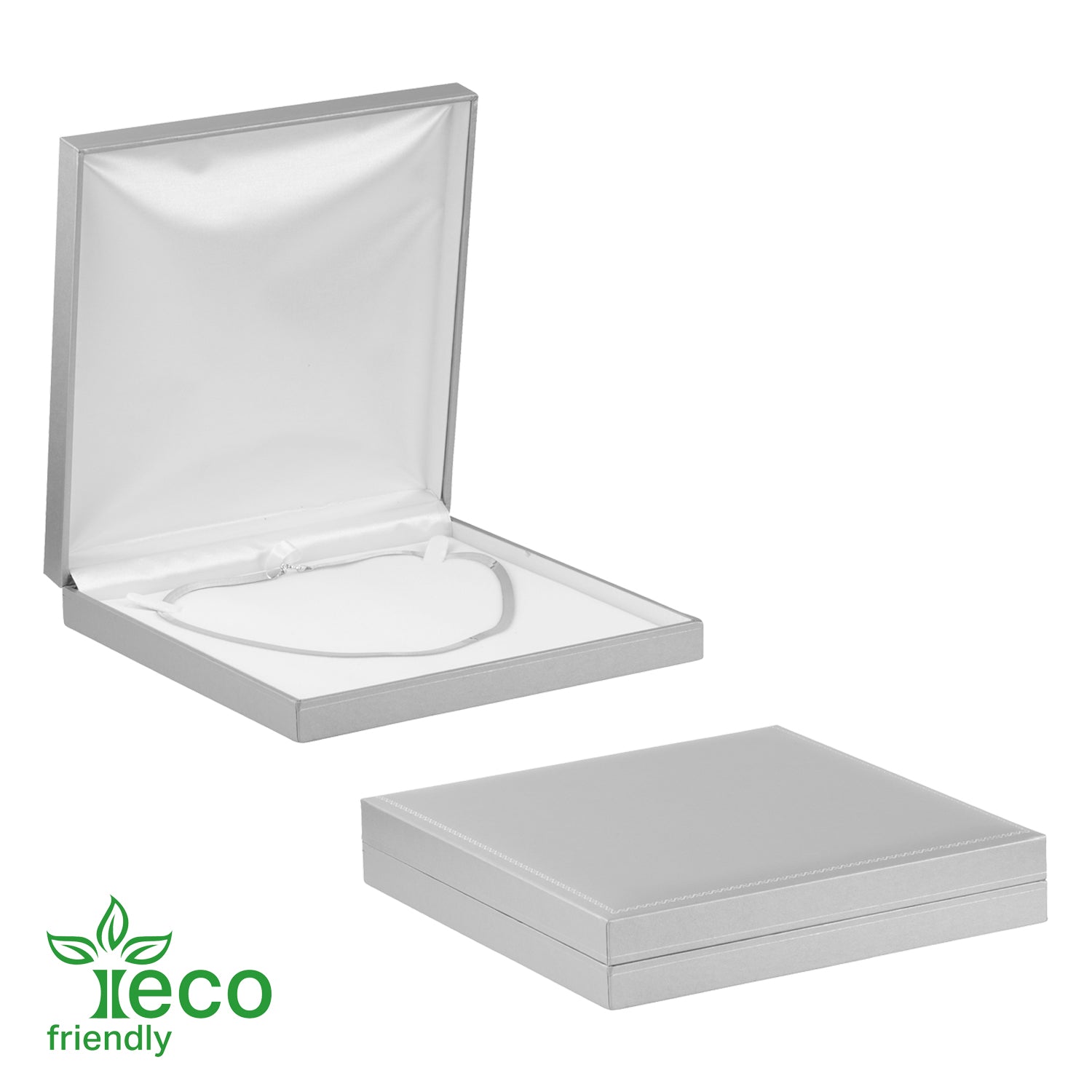 Eco-Friendly Plastic Large Set Box, Paper-Covered with Gold Accent
