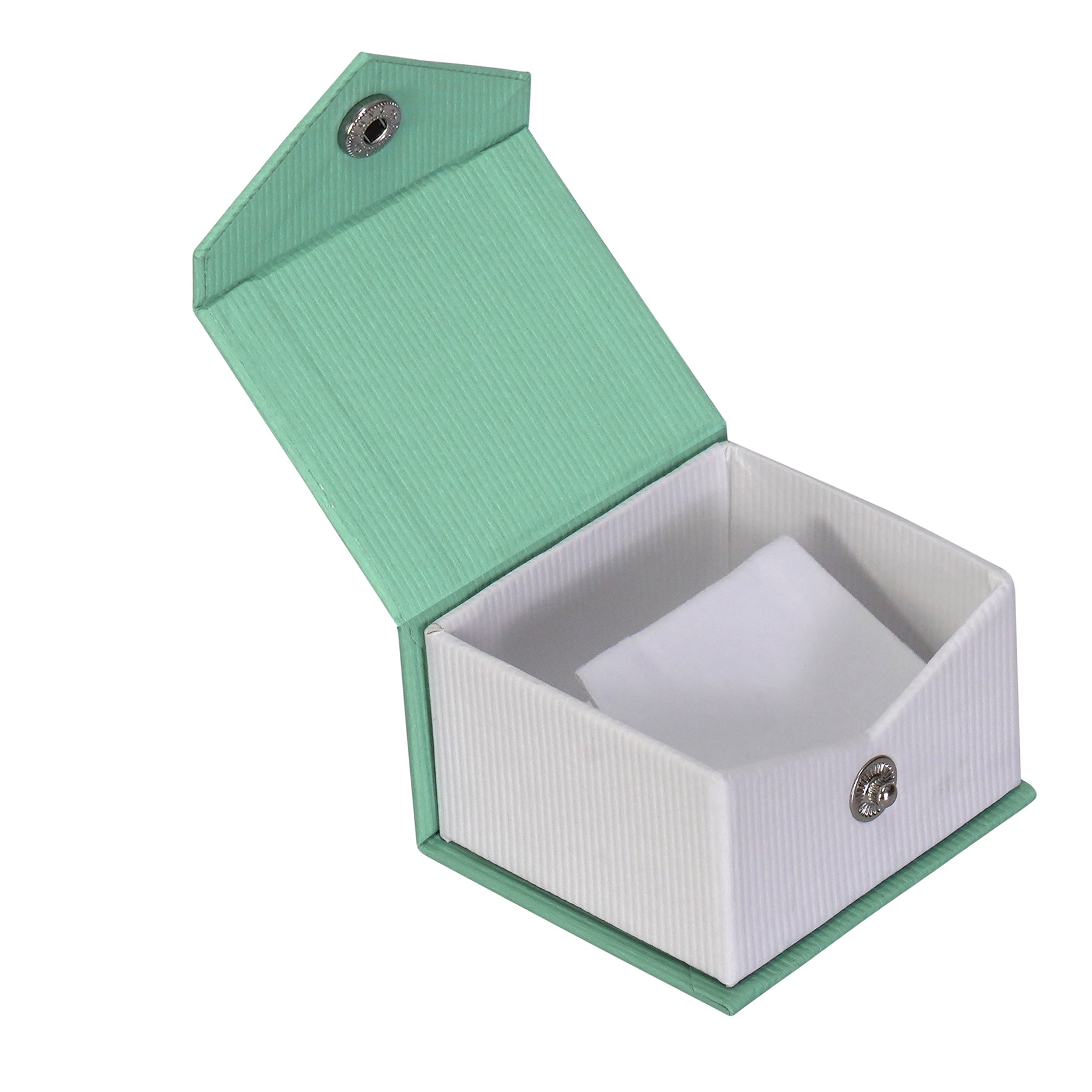 Textured Paper Covered Single Earring Box with White Insert