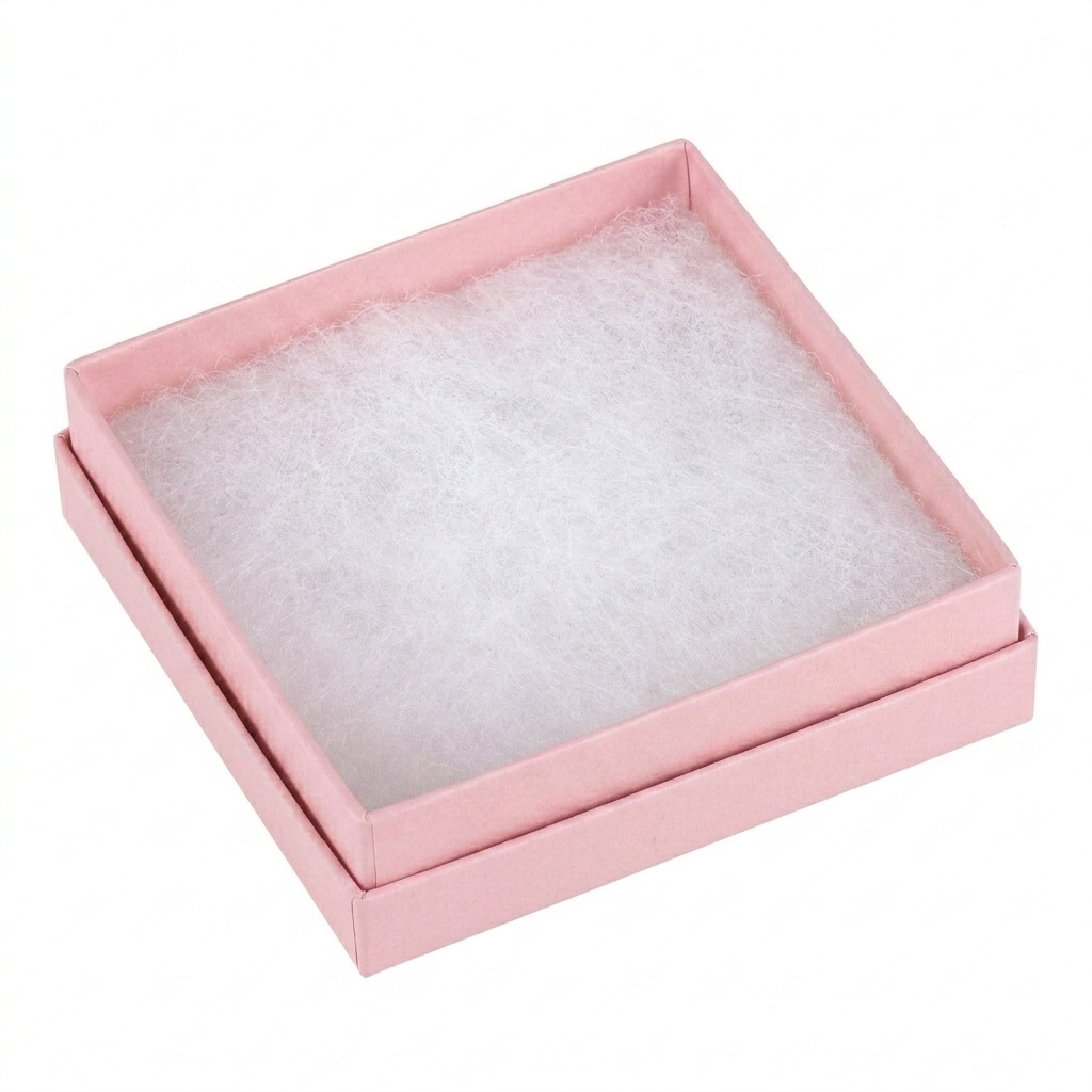 Baby Pink Cotton Filled Cardboard Boxes