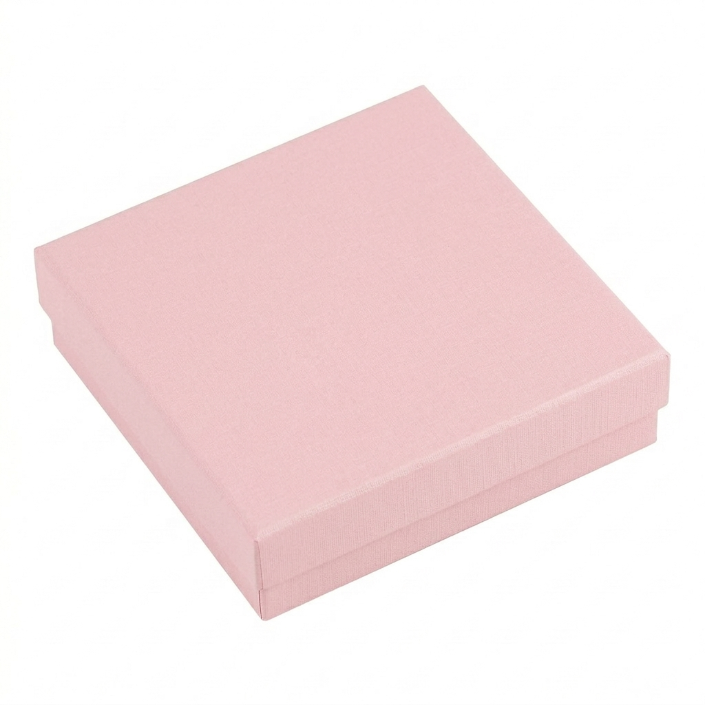 Baby Pink Cotton Filled Cardboard Boxes