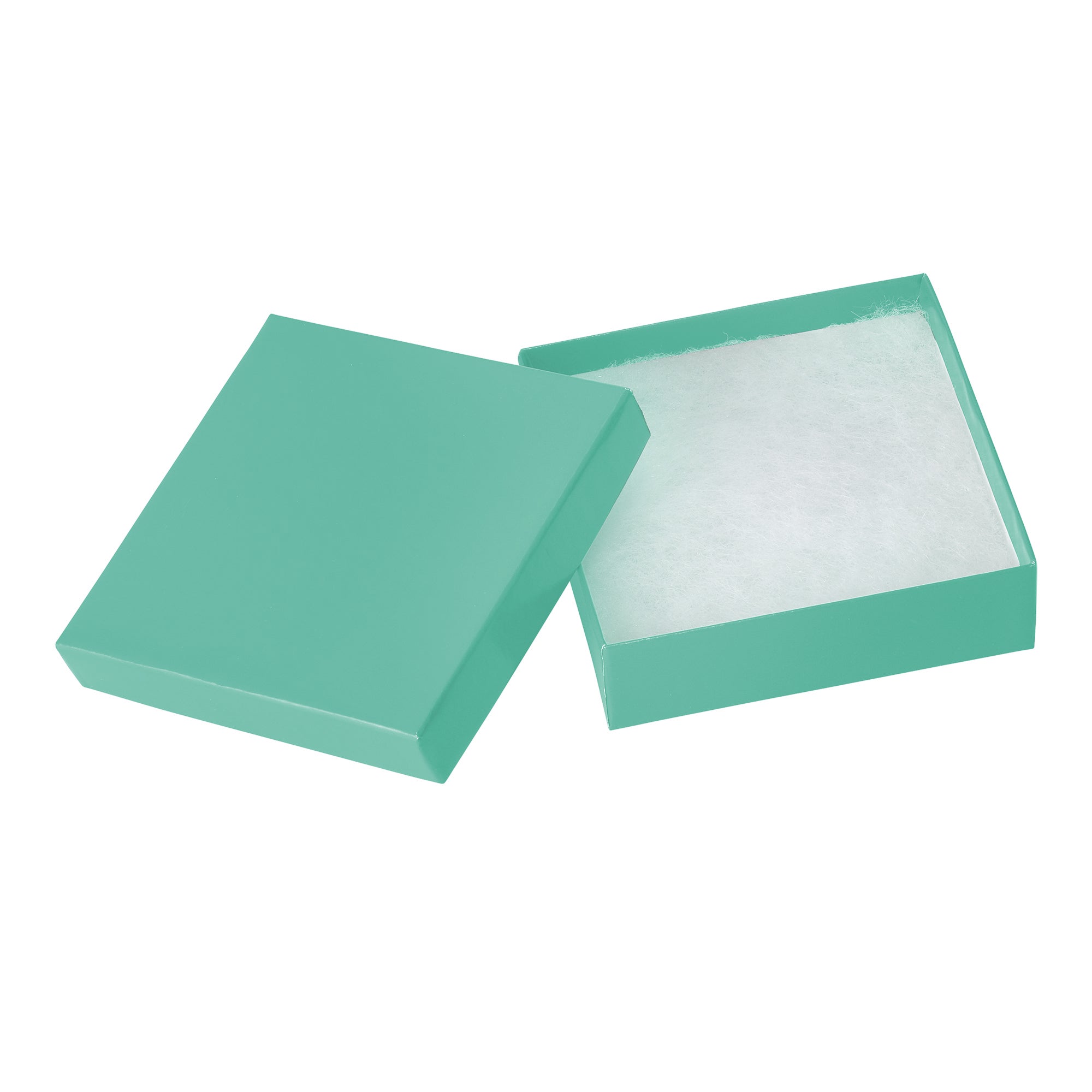 Light Teal Cotton Filled Cardboard Boxes