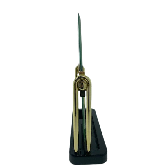 Elegant Jewellery Display Mirror with Black & Gold Stand