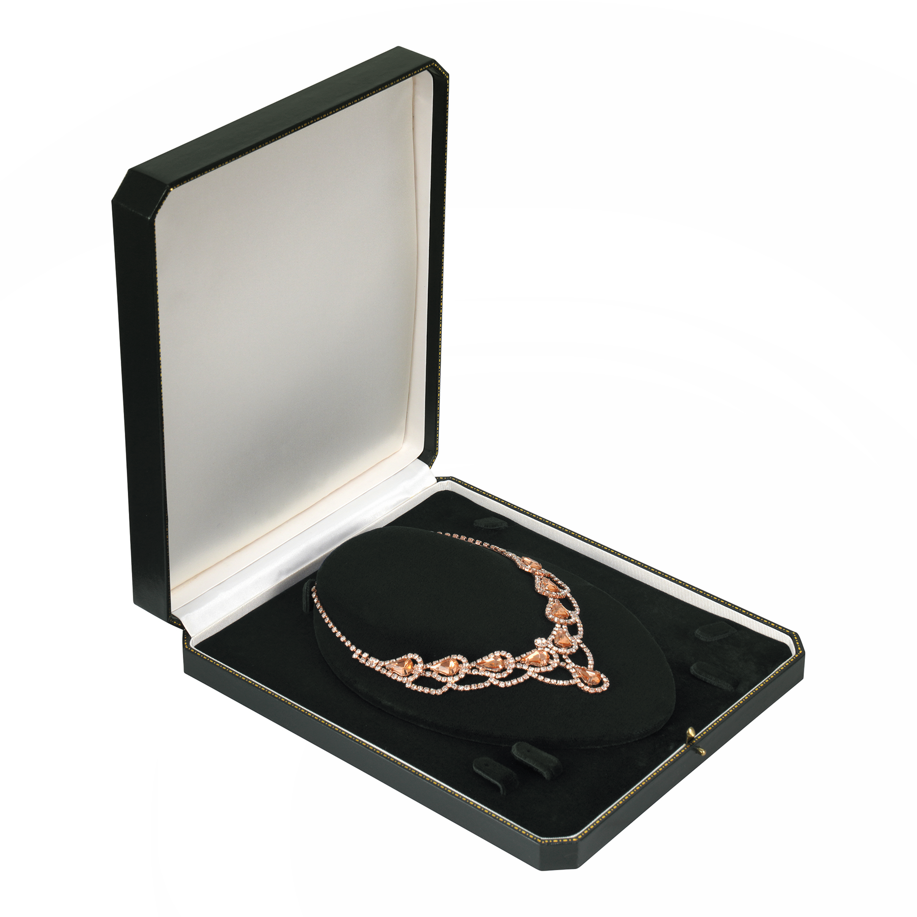 Leatherette Full Set Box with Gold Accent and Matching Insert