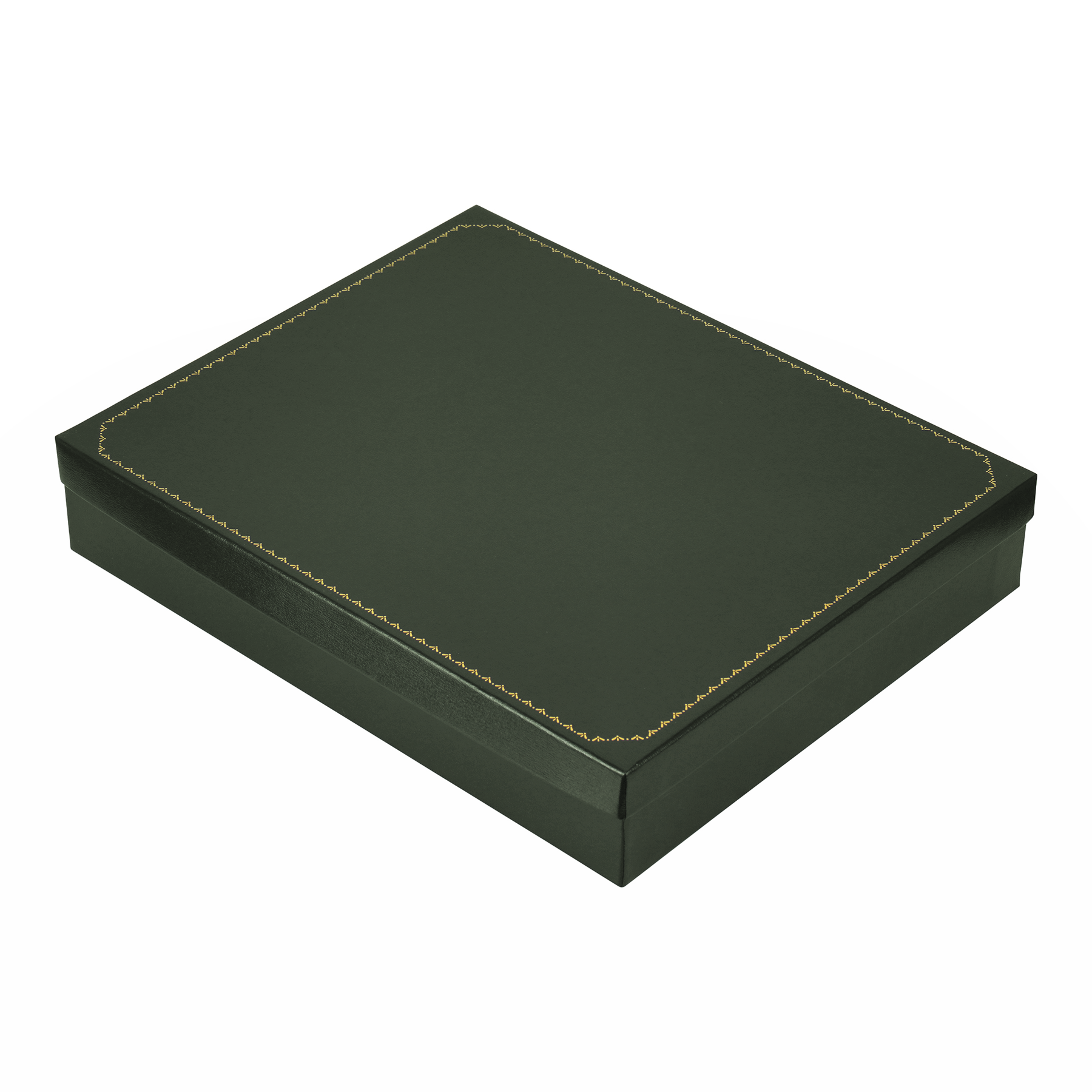Leatherette Full Set Box with Gold Accent and Matching Insert