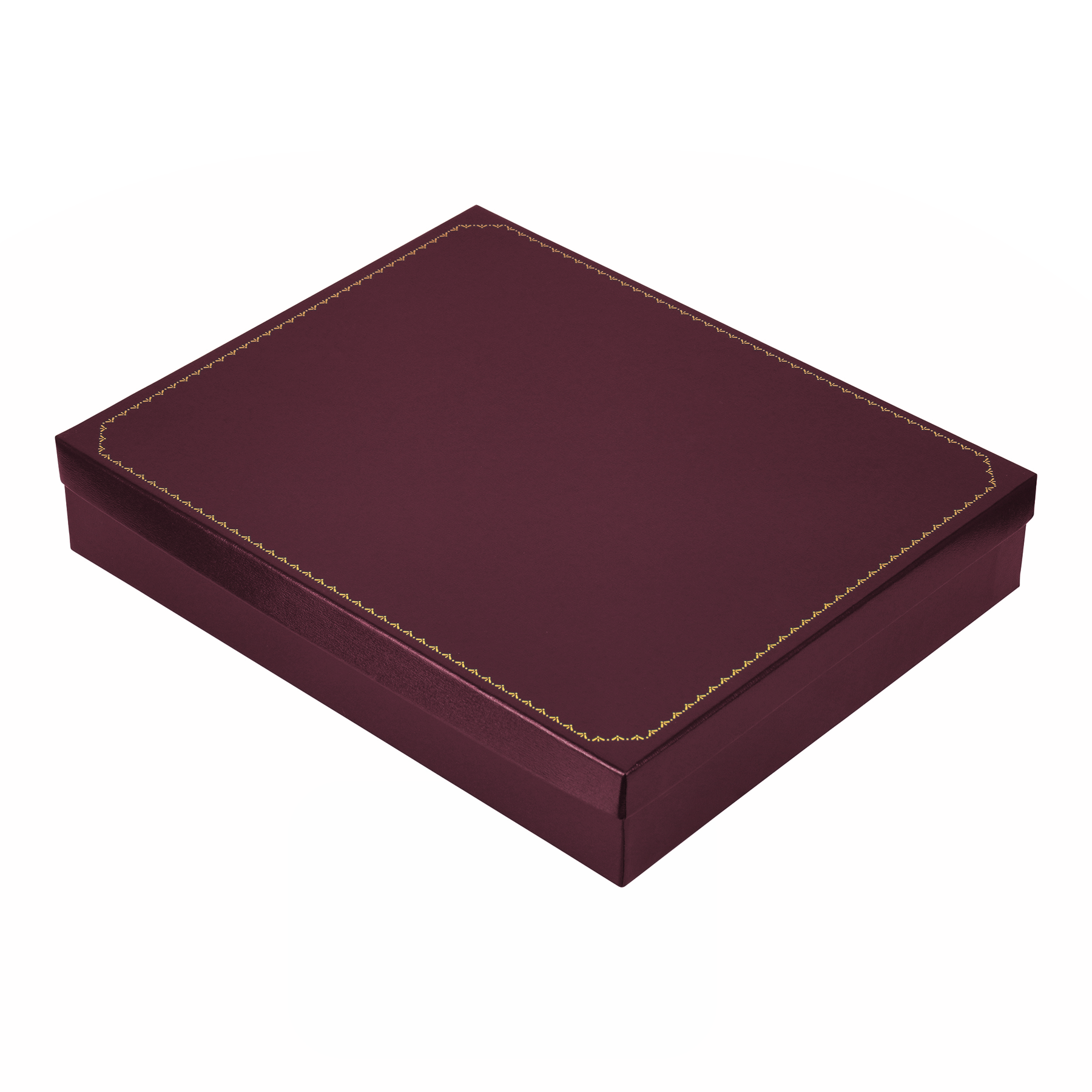 Leatherette Full Set Box with Gold Accent and Matching Insert
