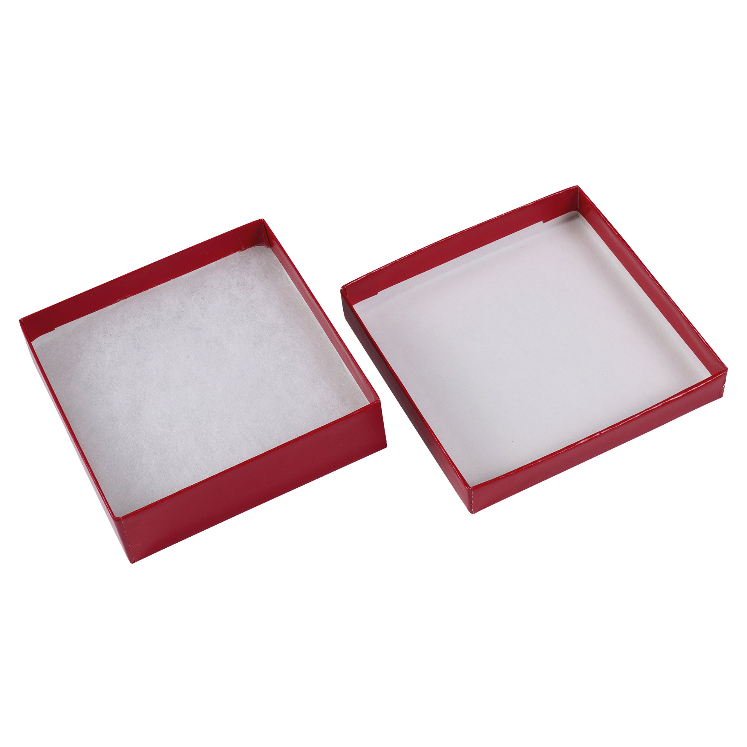Red Cotton Filled Cardboard Boxes