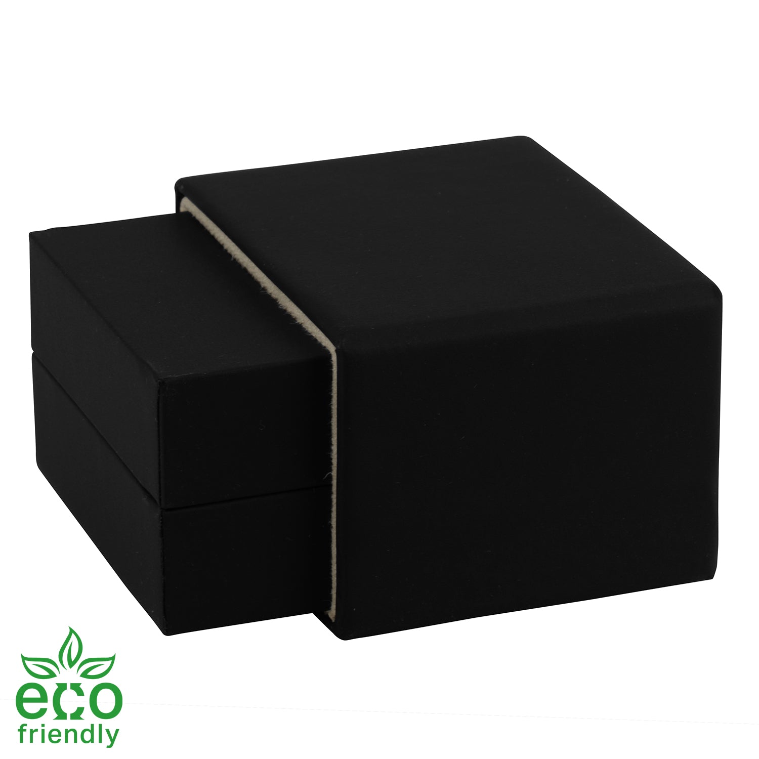 Eco-Friendly Matte Paper-Covered Single Earring Box with Matching Moulded Sleeve