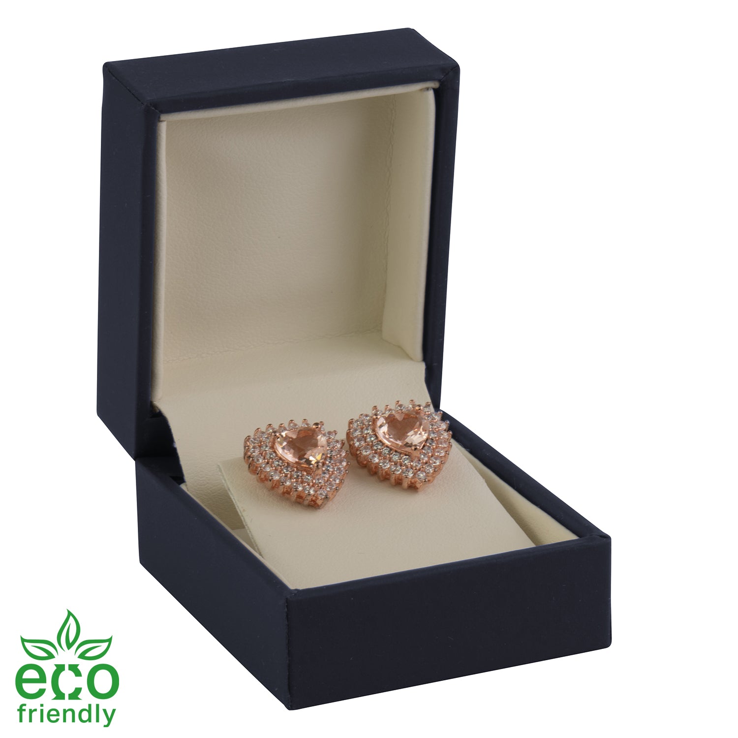 Eco-Friendly Matte Paper-Covered Single Earring Plastic Box with Matching Moulded Sleeve