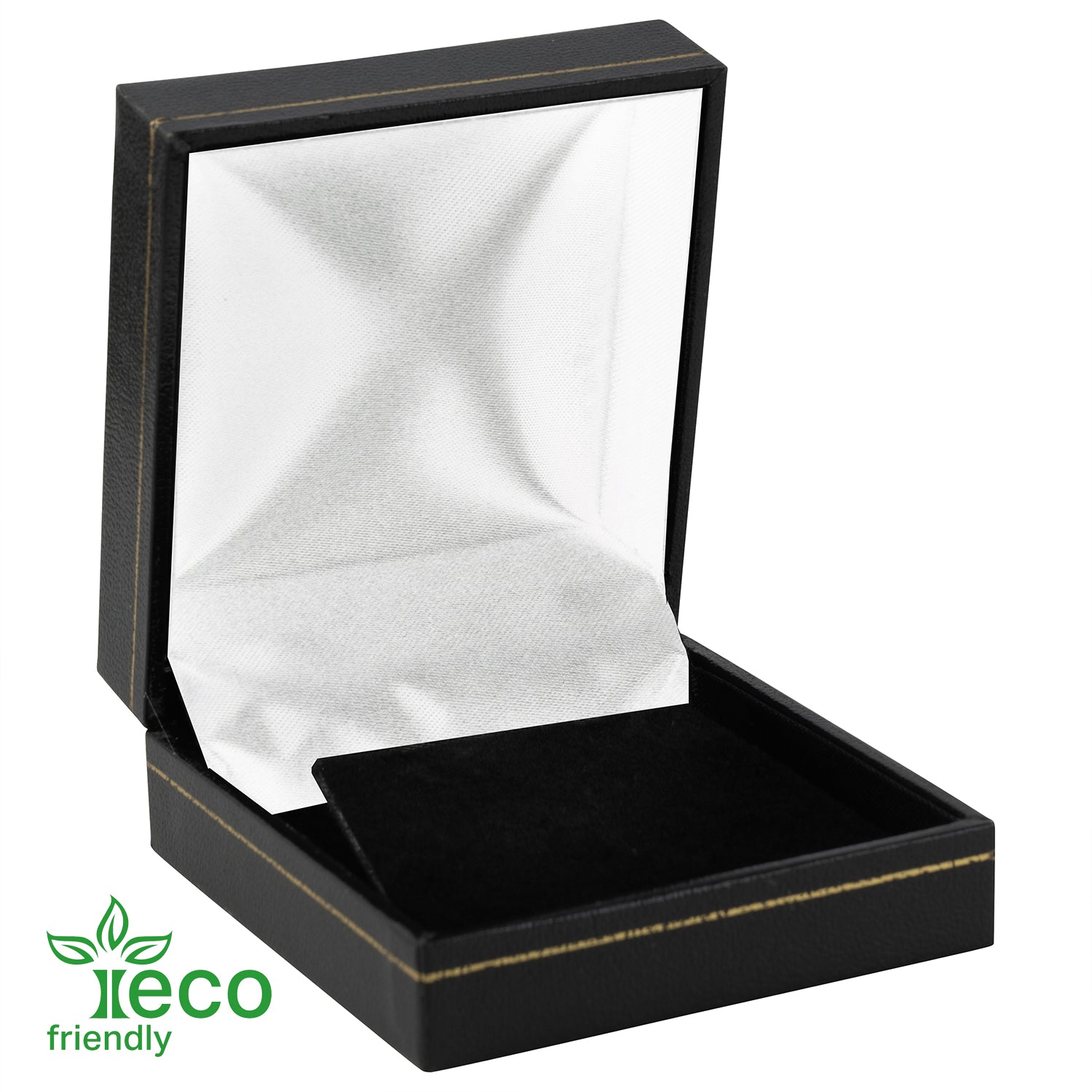 Eco-Friendly Plastic Clip Earring Box, Paper-Covered with Gold Accent