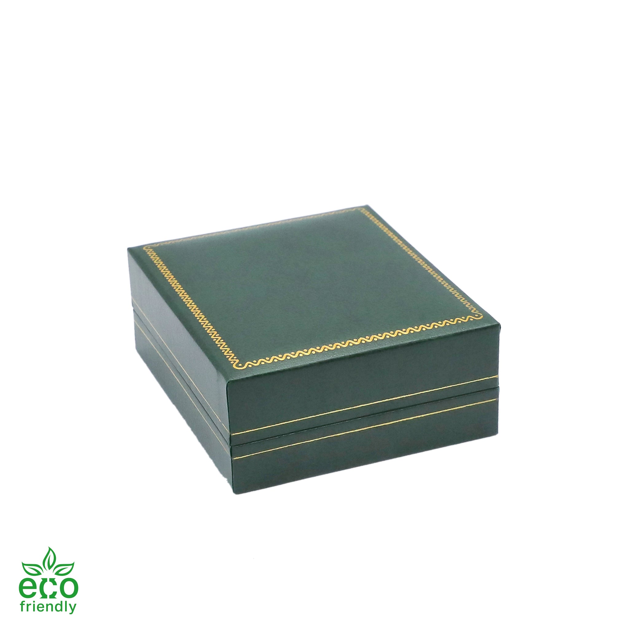 Eco-Friendly Paper-Covered Clip Earring Box with Gold Accent