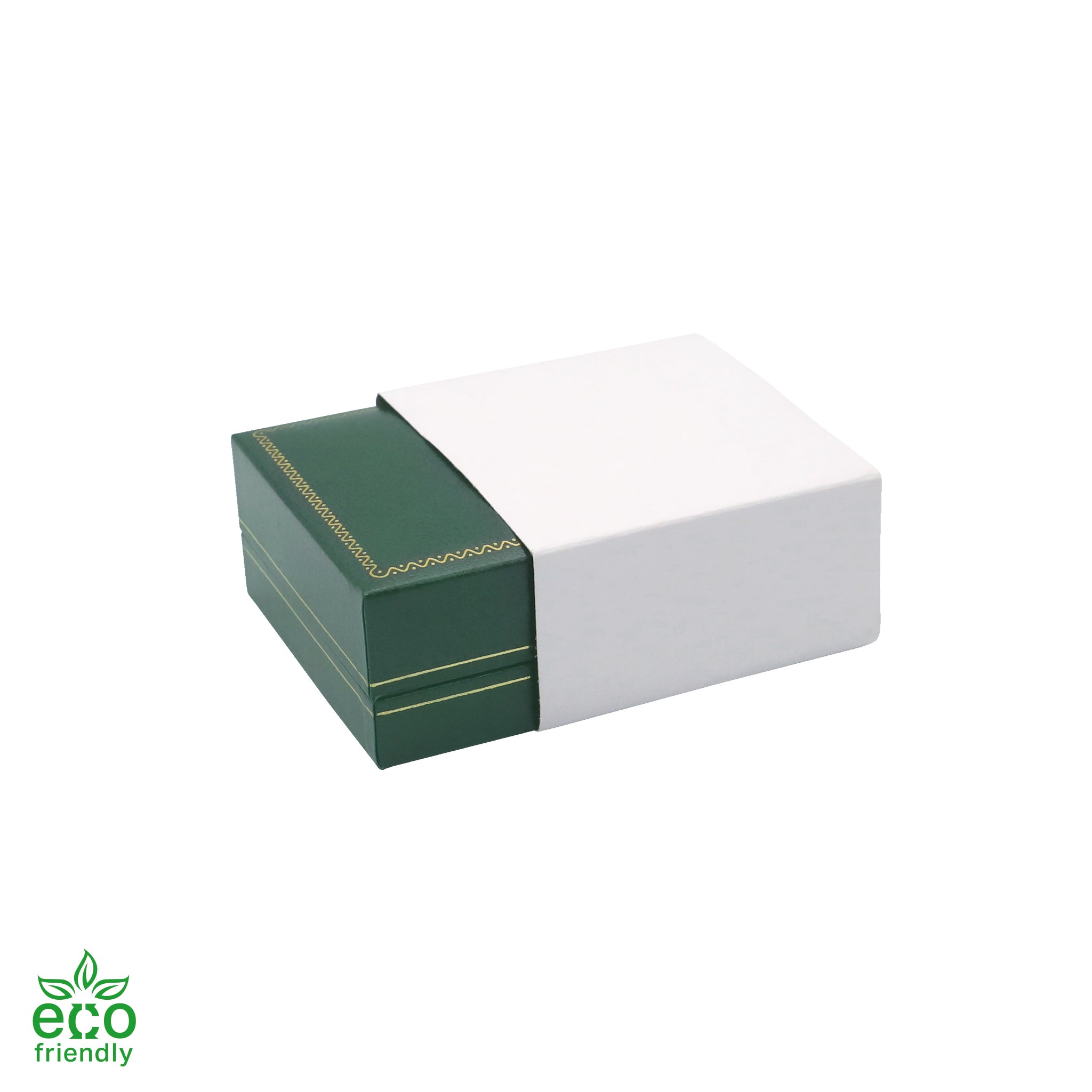 Eco-Friendly Paper-Covered Clip Earring Box with Gold Accent