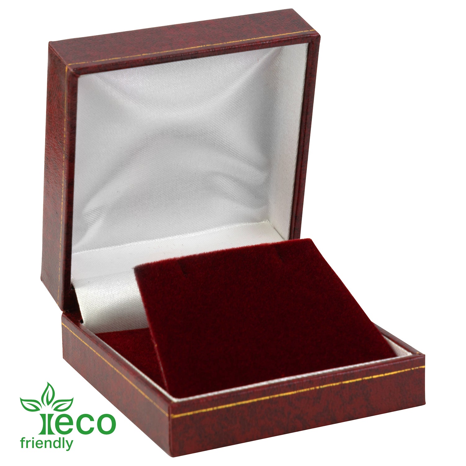 Eco-Friendly Plastic Clip Earring Box, Paper-Covered with Gold Accent
