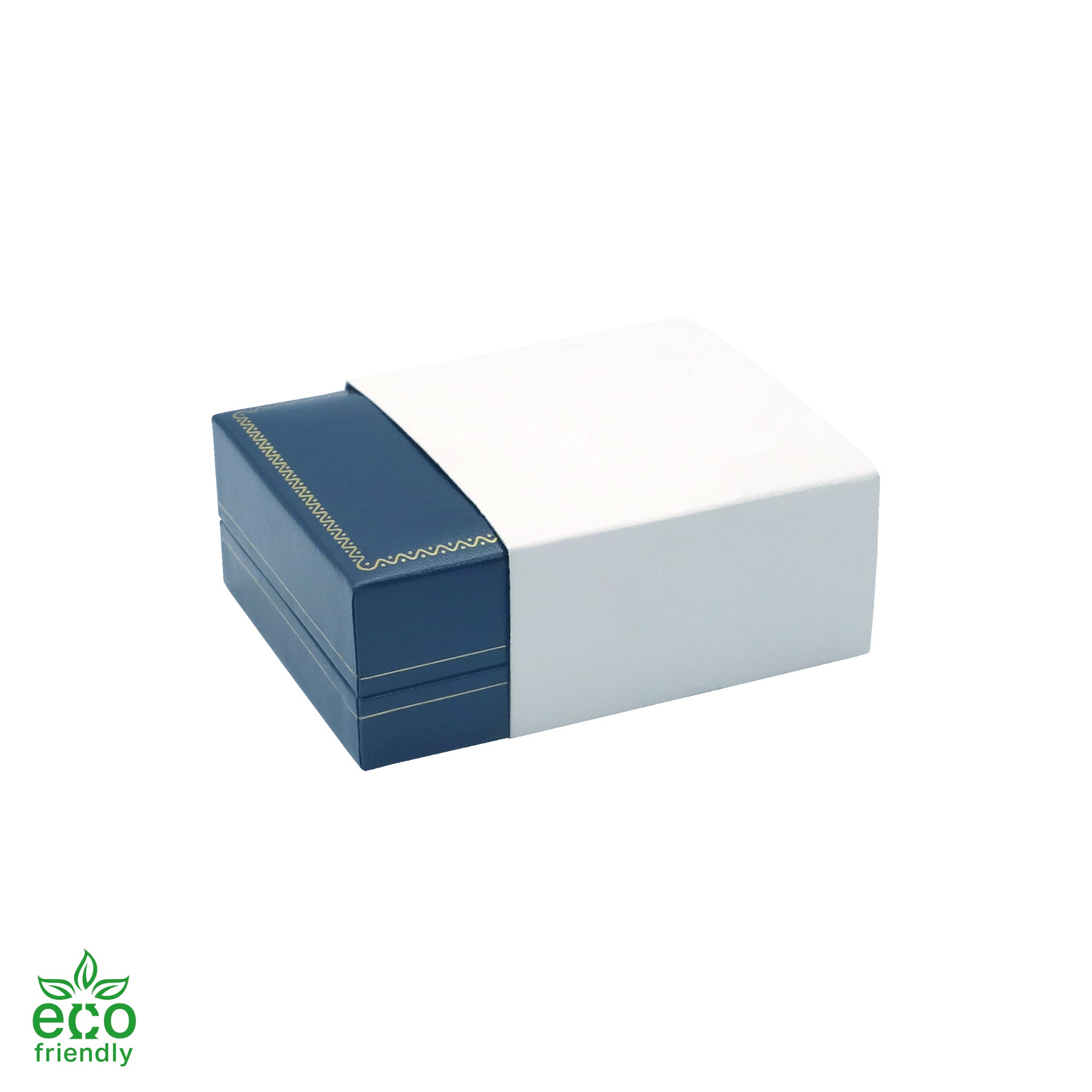 Eco-Friendly Paper-Covered Clip Earring Box with Gold Accent