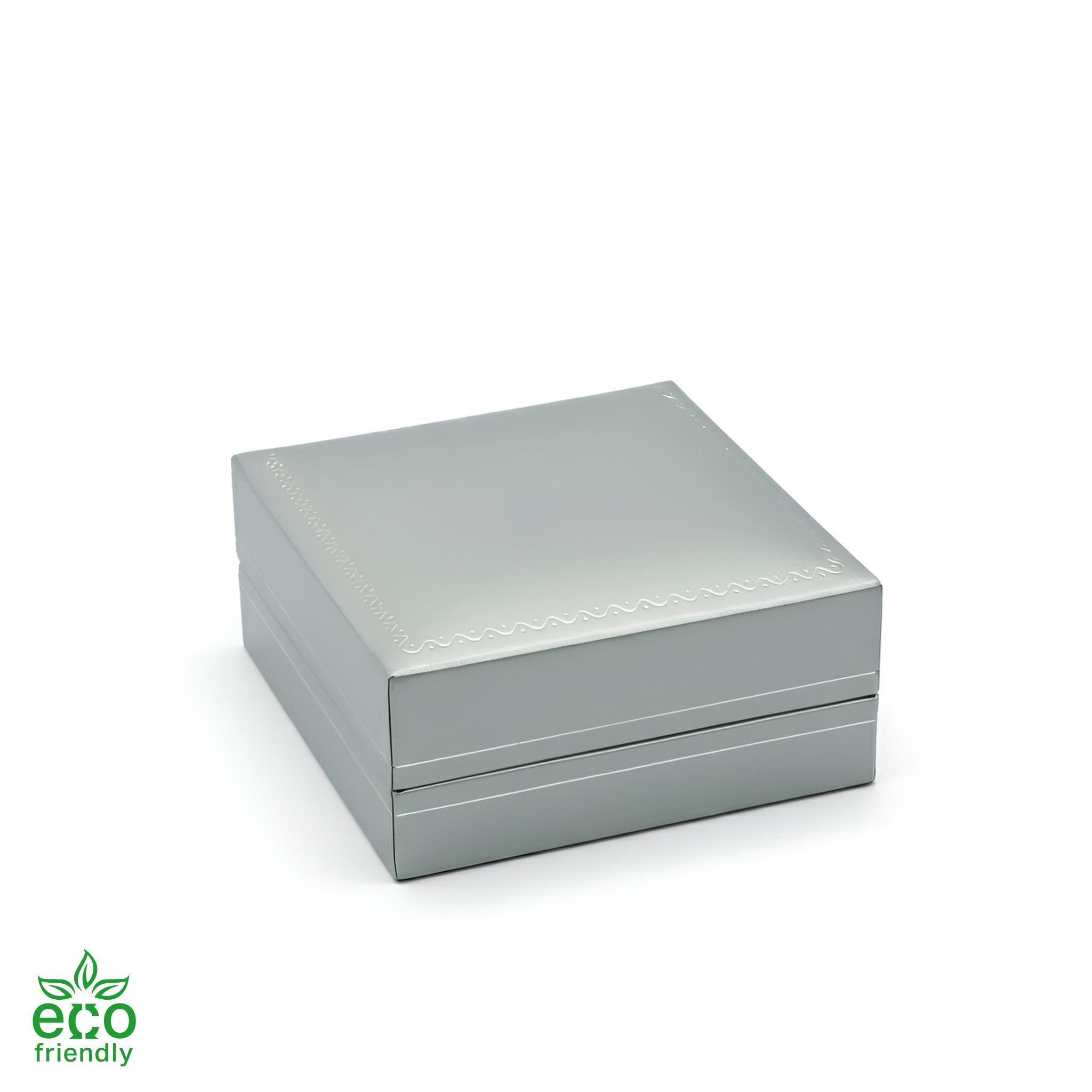 Eco-Friendly Paper-Covered Clip Earring Box with Gold Accent