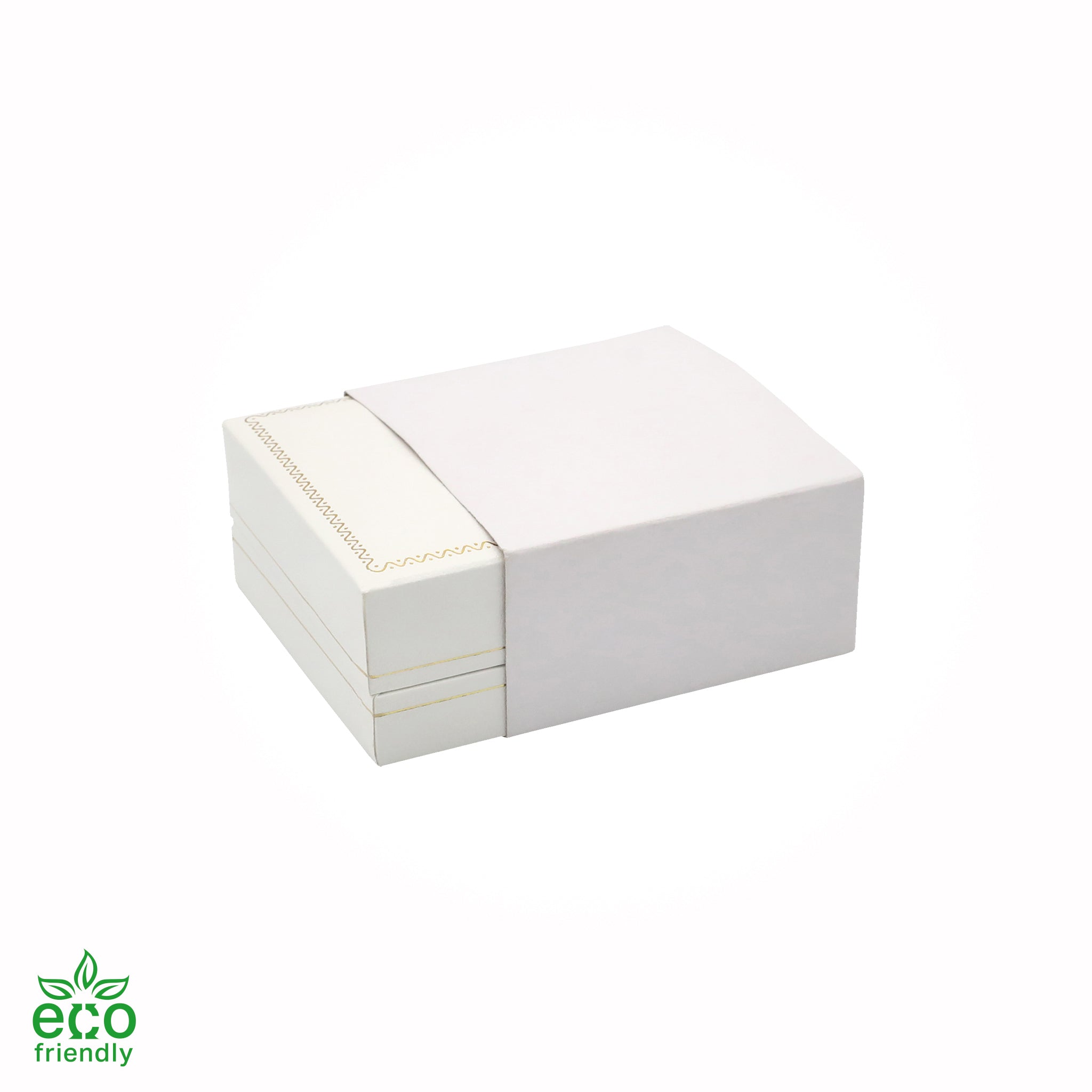 Eco-Friendly Paper-Covered Clip Earring Box with Gold Accent