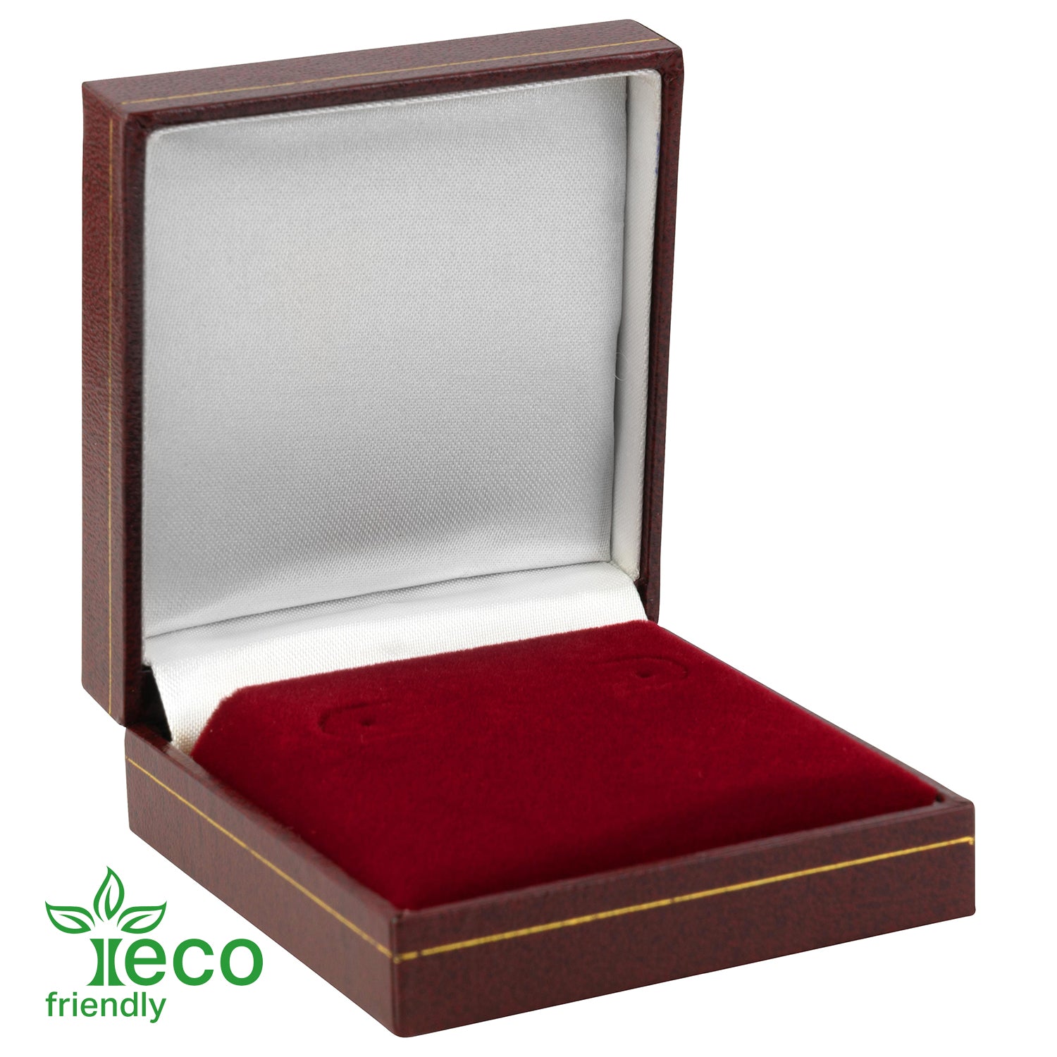 Eco-Friendly Paper-Covered Hoop Earring Box with Gold Accent