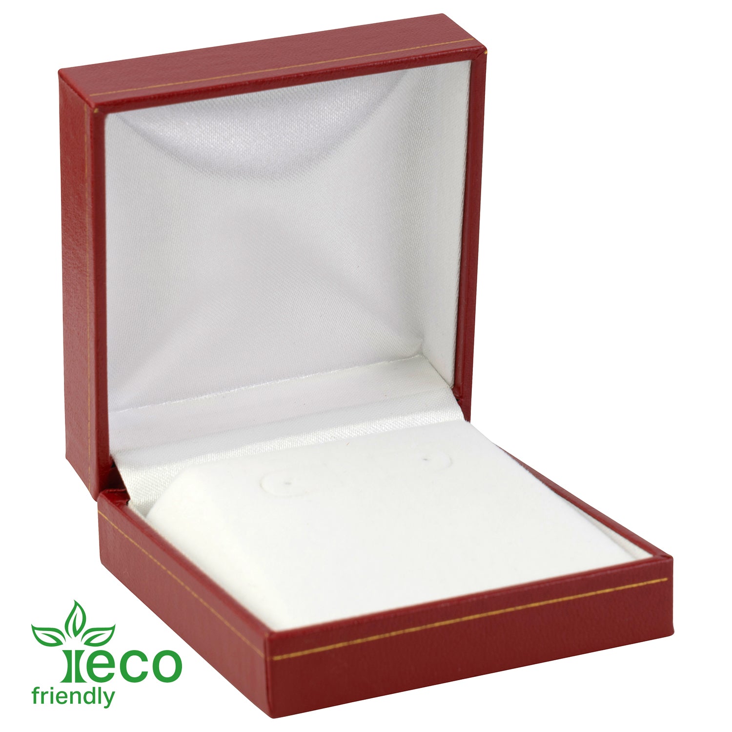 Eco-Friendly Paper-Covered Hoop Earring Box with Gold Accent