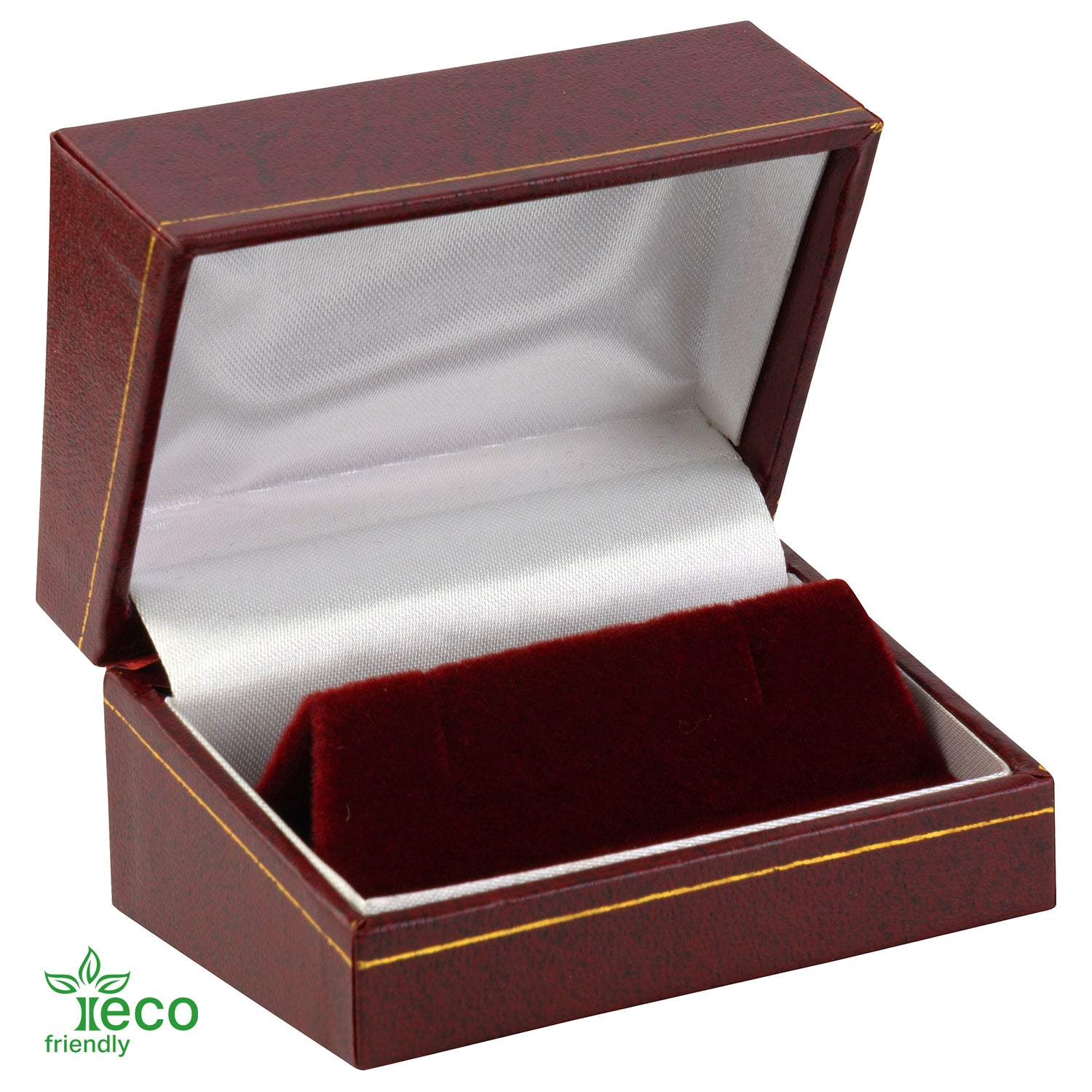 Eco-Friendly Paper Covered Large Cufflink Box with Gold Accent