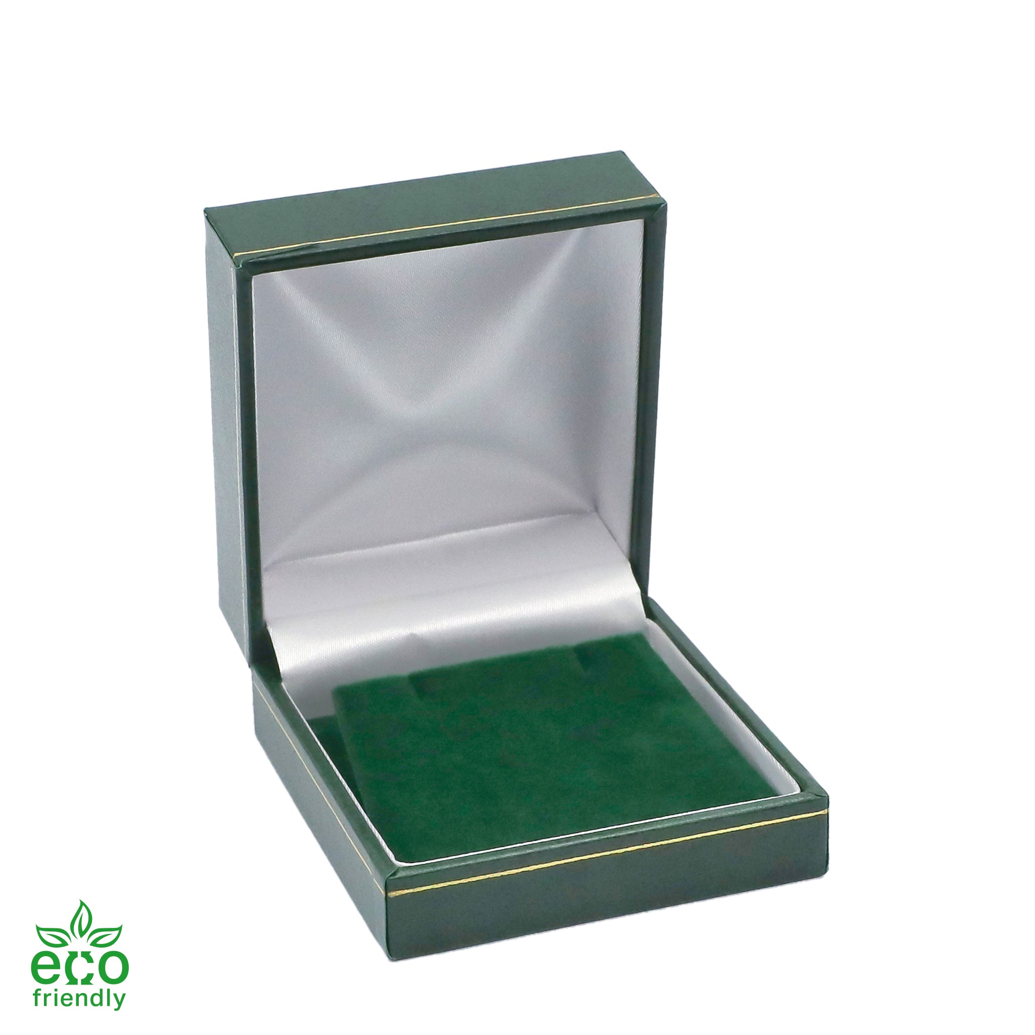 Eco-Friendly Paper-Covered Large Pendant Box with Gold Accent