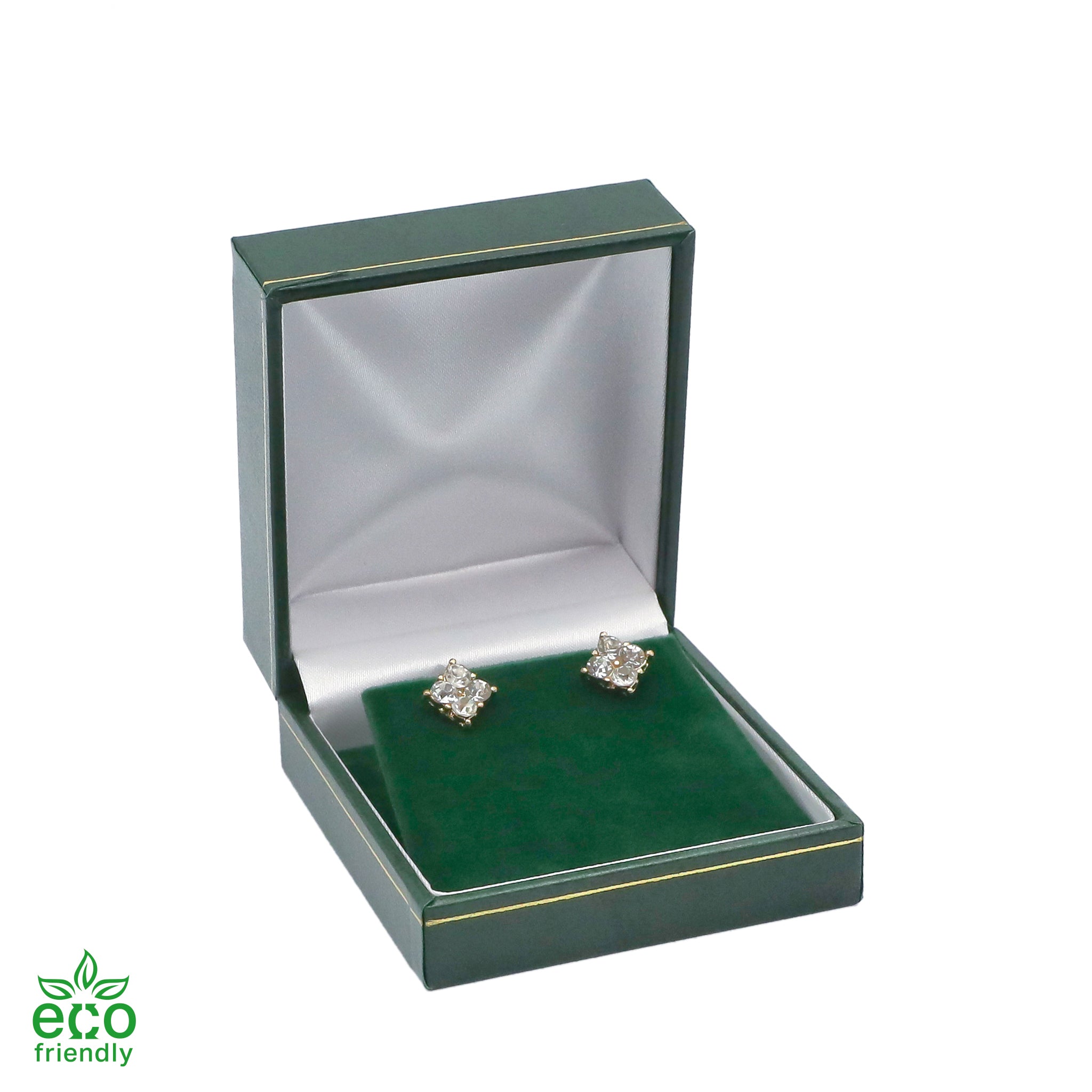 Eco-Friendly Paper-Covered Large Pendant Box with Gold Accent