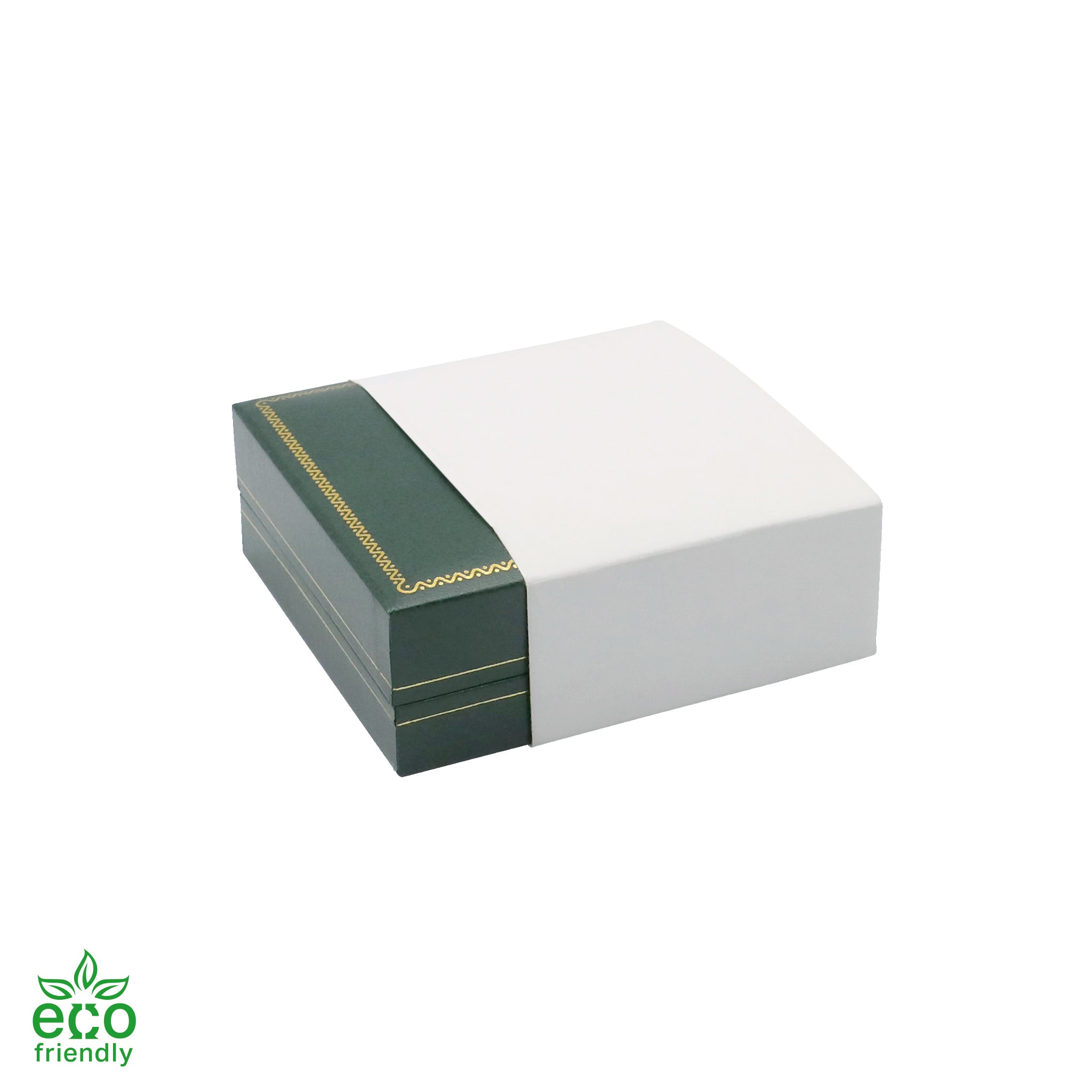 Eco-Friendly Paper-Covered Large Pendant Box with Gold Accent