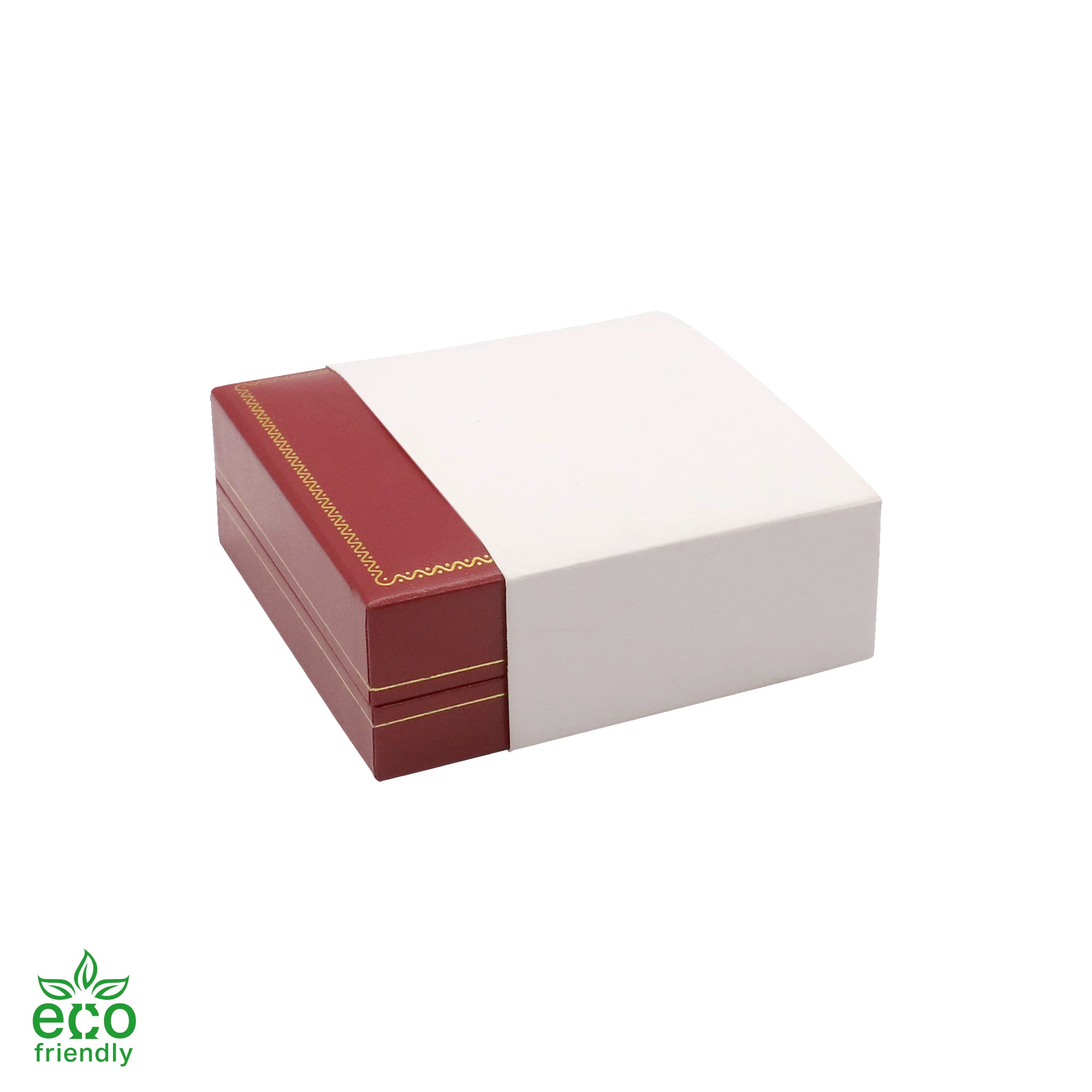 Eco-Friendly Paper-Covered Large Pendant Box with Gold Accent