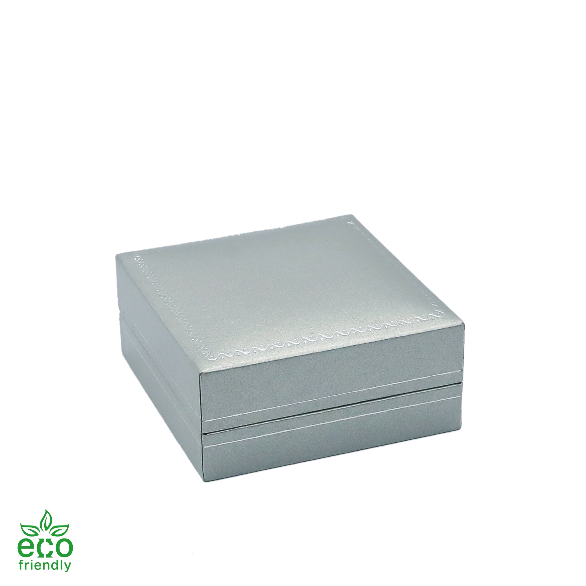 Eco-Friendly Paper-Covered Large Pendant Box with Gold Accent