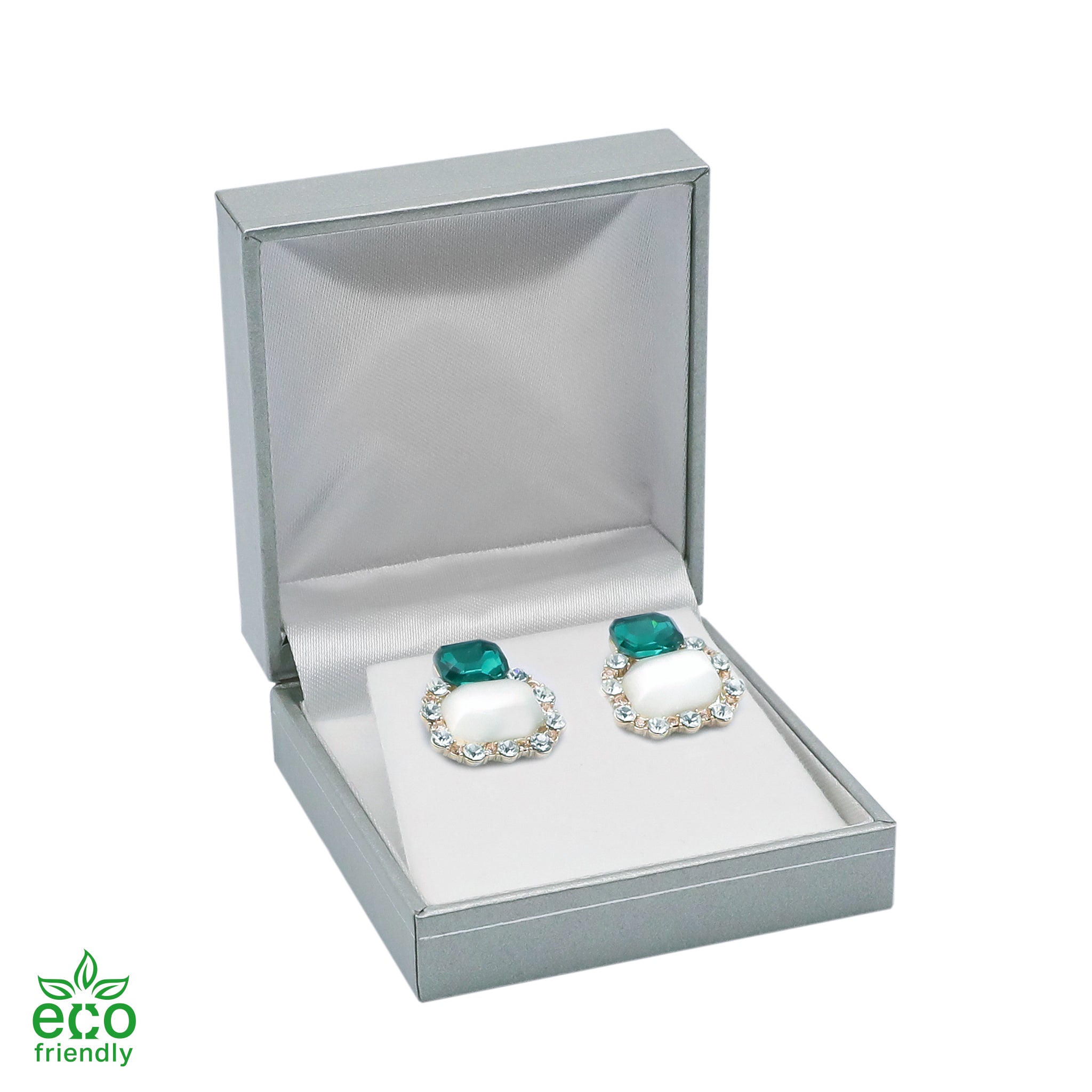 Eco-Friendly Paper-Covered Large Pendant Box with Gold Accent
