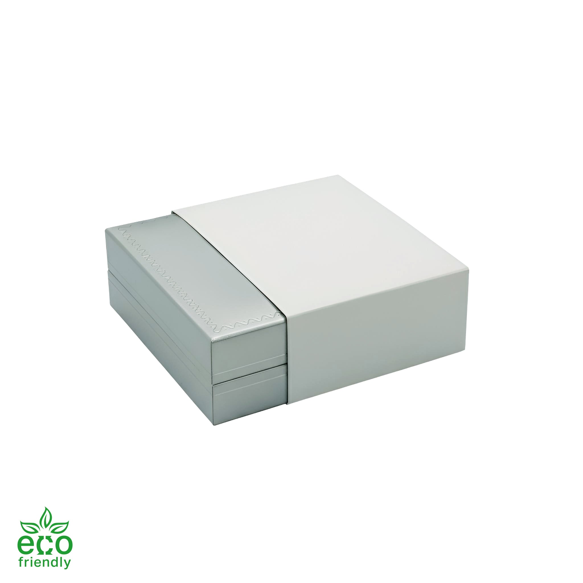 Eco-Friendly Paper-Covered Large Pendant Box with Gold Accent