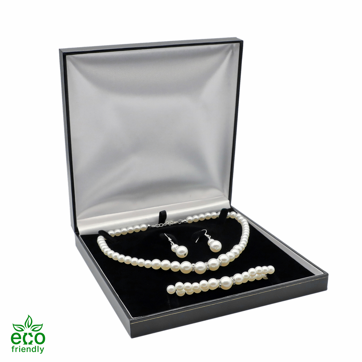 Eco-Friendly Paper-Covered Large Set Box with Gold Accent