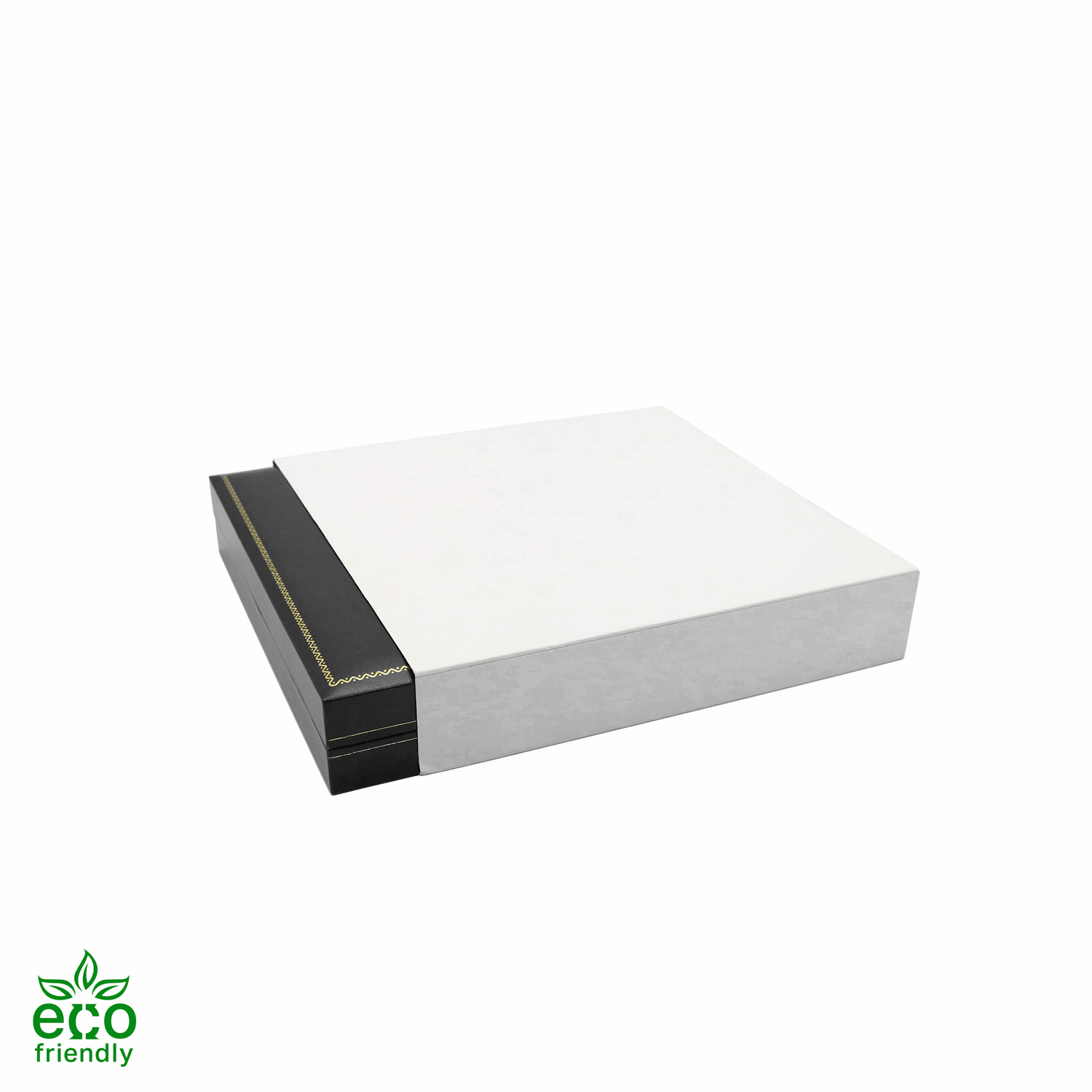 Eco-Friendly Paper-Covered Large Set Box with Gold Accent