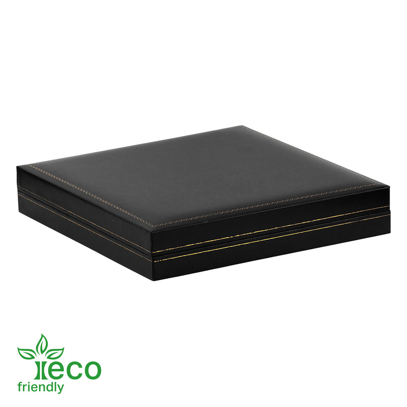 Eco-Friendly Plastic Large Set Box, Paper-Covered with Gold Accent