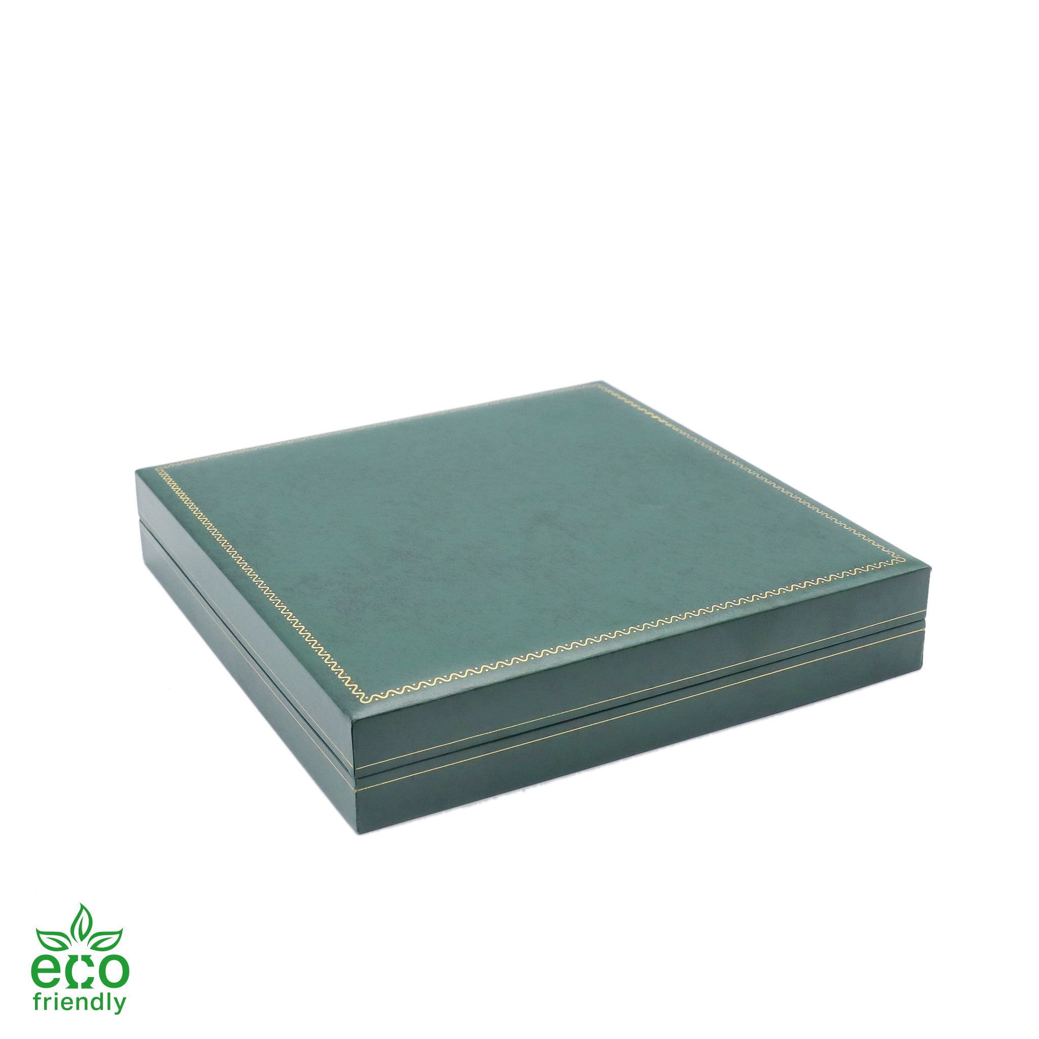 Eco-Friendly Paper-Covered Large Set Box with Gold Accent