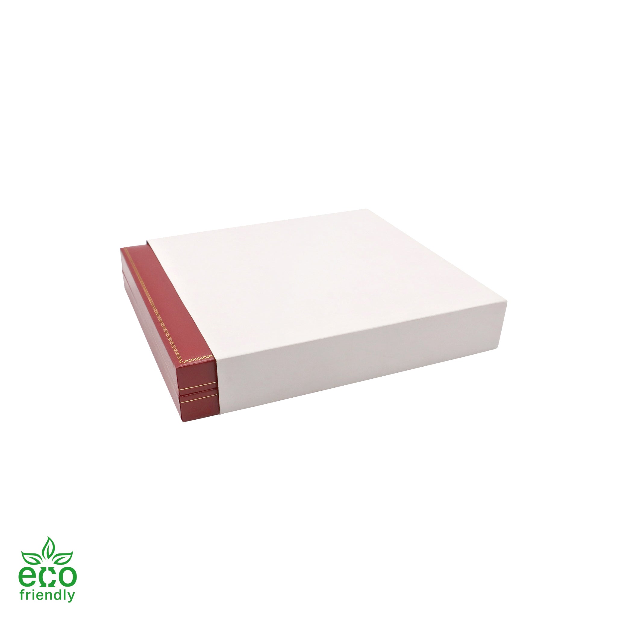 Eco-Friendly Paper-Covered Large Set Box with Gold Accent