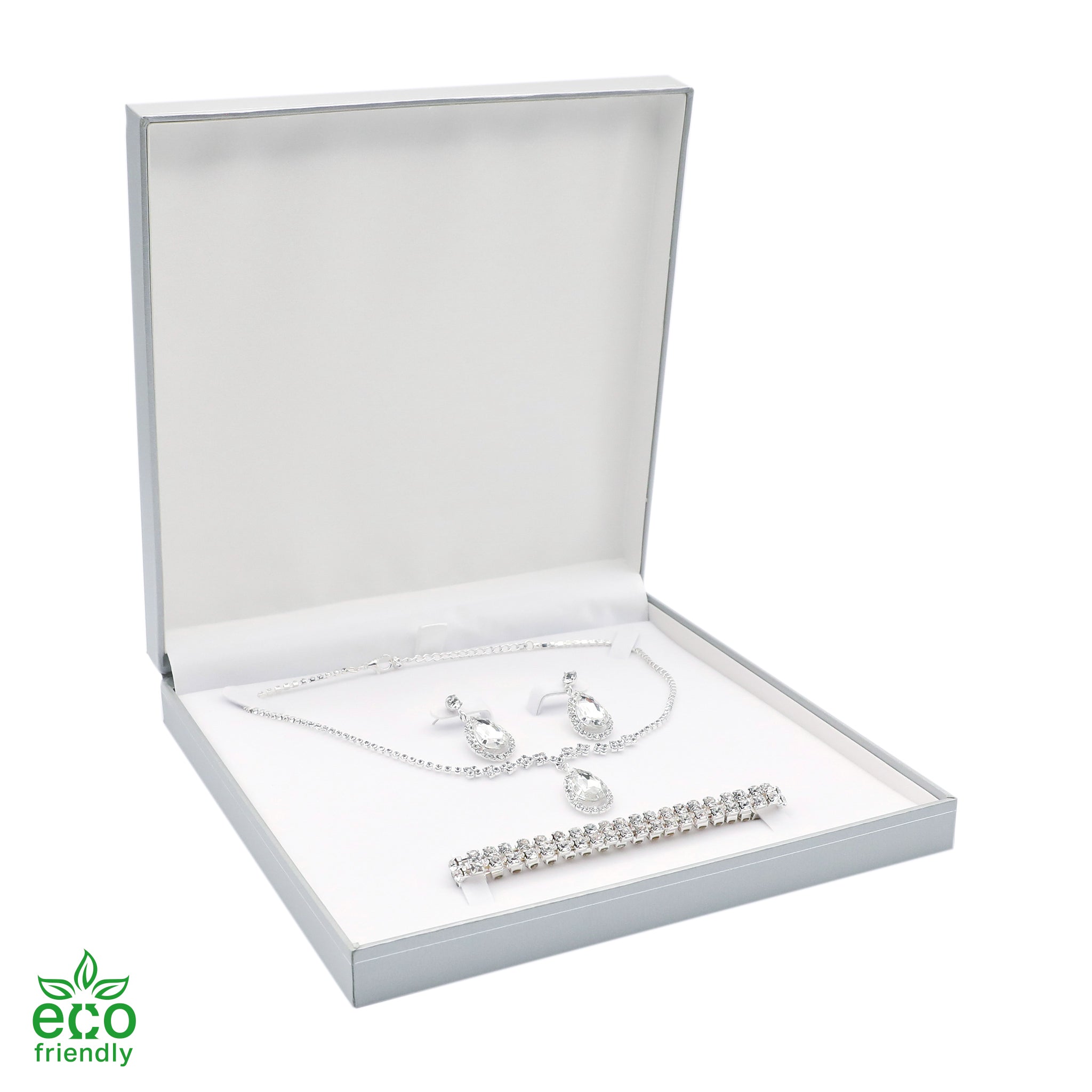 Eco-Friendly Paper-Covered Large Set Box with Gold Accent