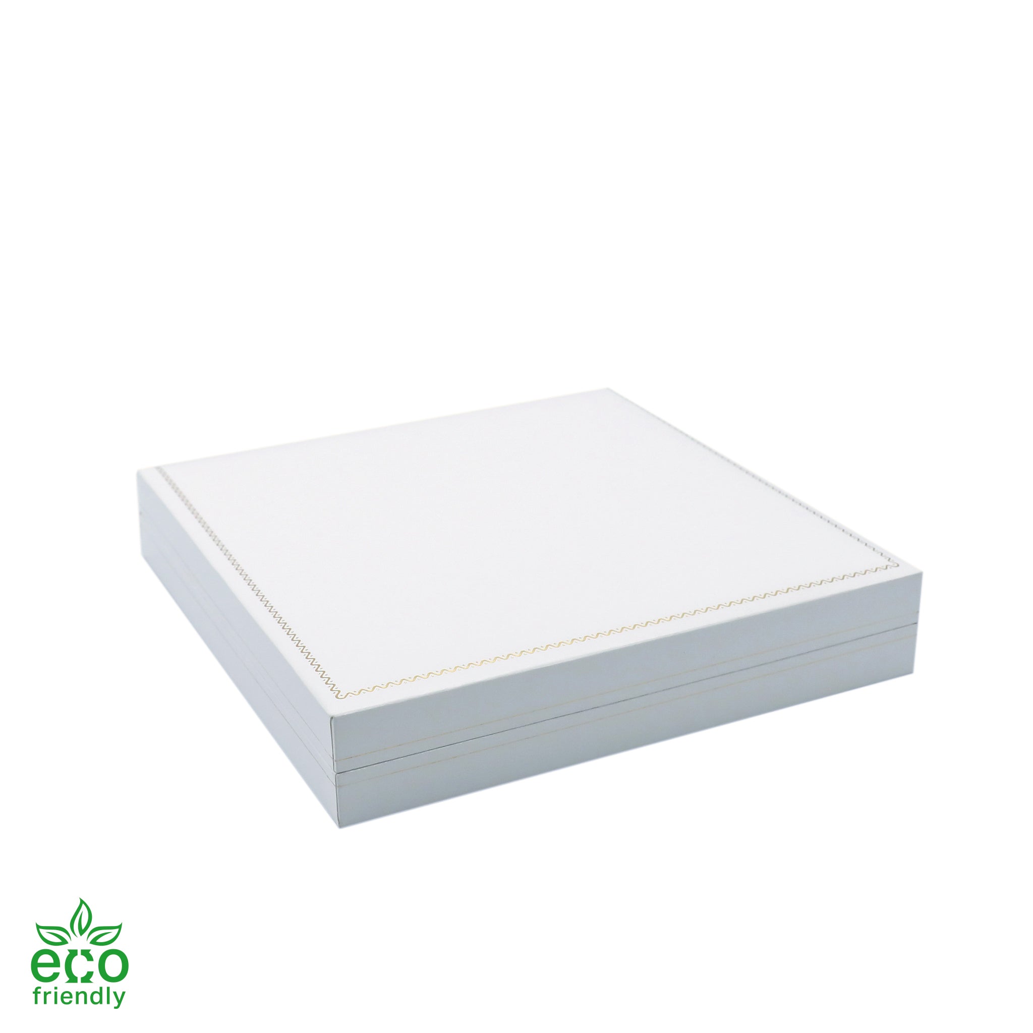 Eco-Friendly Paper-Covered Large Set Box with Gold Accent