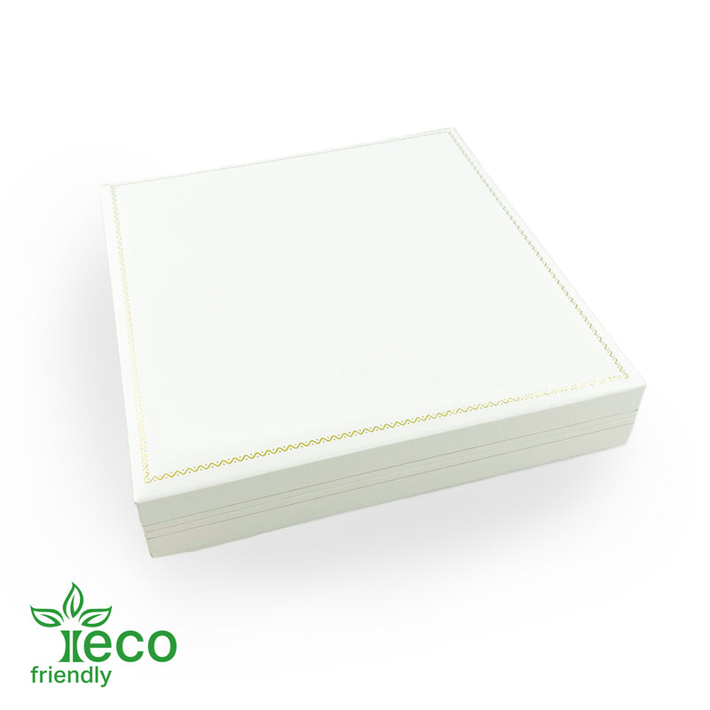 Eco-Friendly Plastic Large Set Box, Paper-Covered with Gold Accent