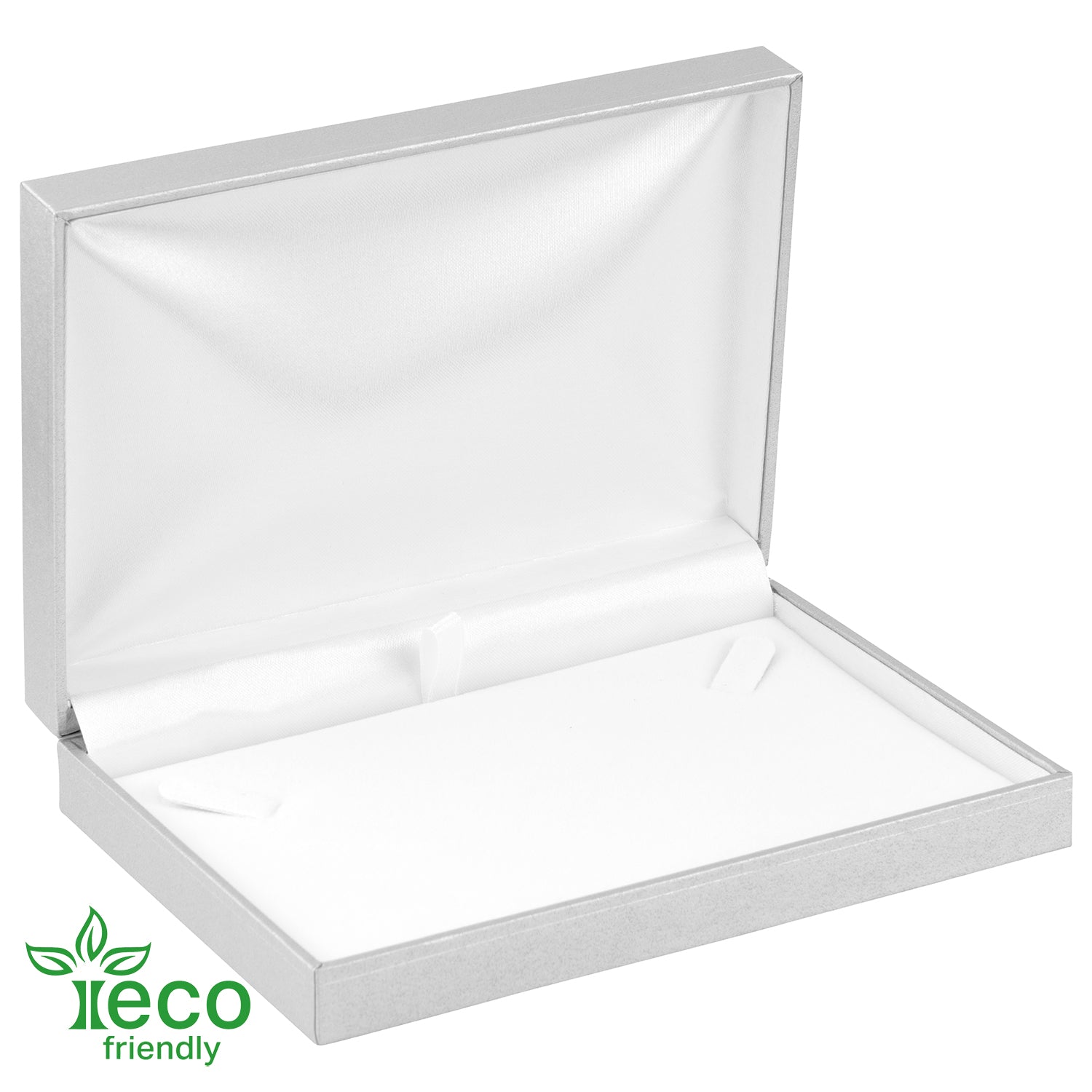 Eco-Friendly Paper-Covered Pearl Box with Gold Accent