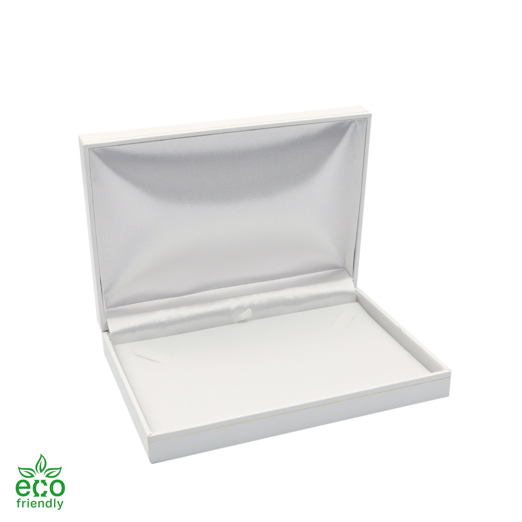 Eco-Friendly Paper-Covered Pearl Box with Gold Accent