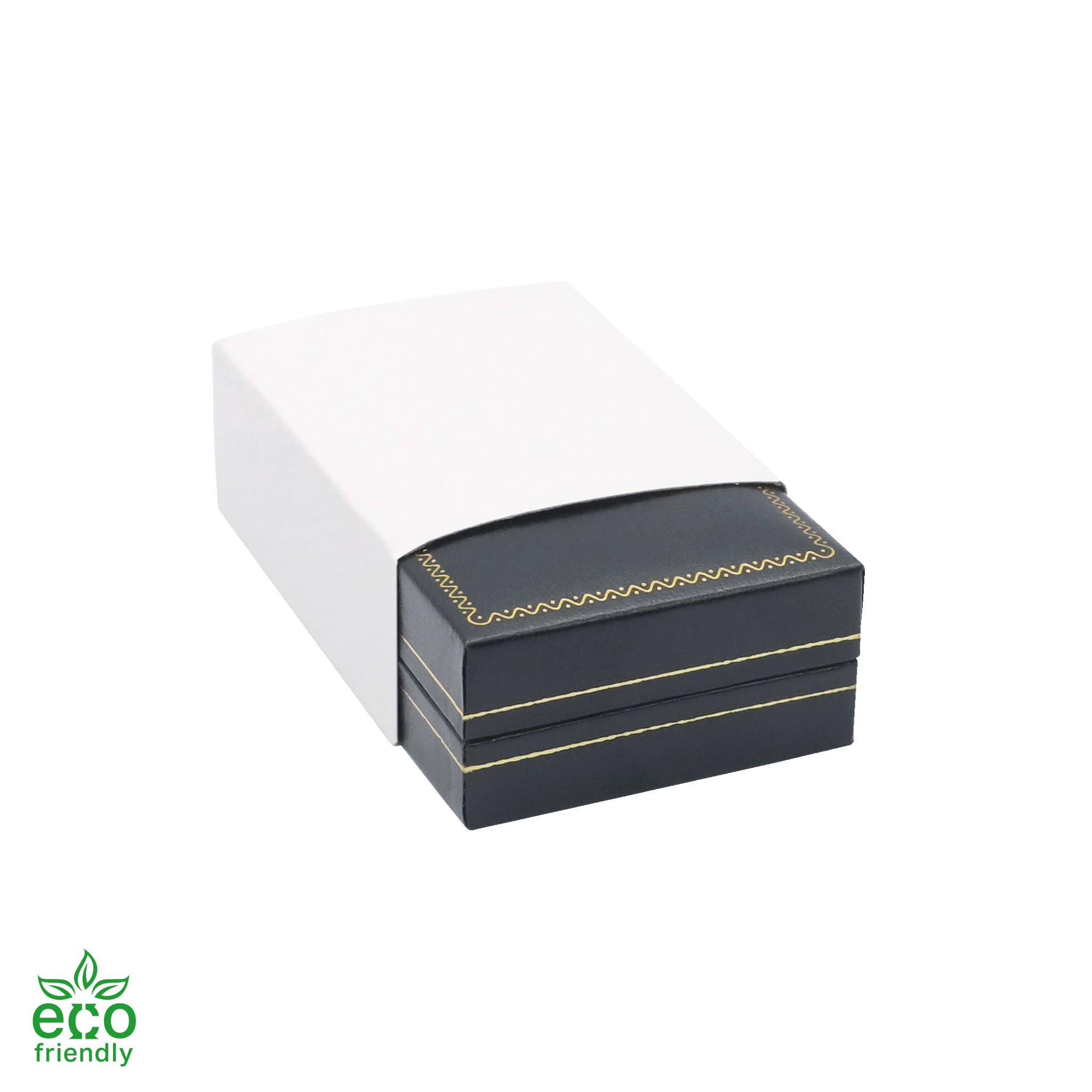 Eco-Friendly Paper-Covered Pendant Box with Gold Accent