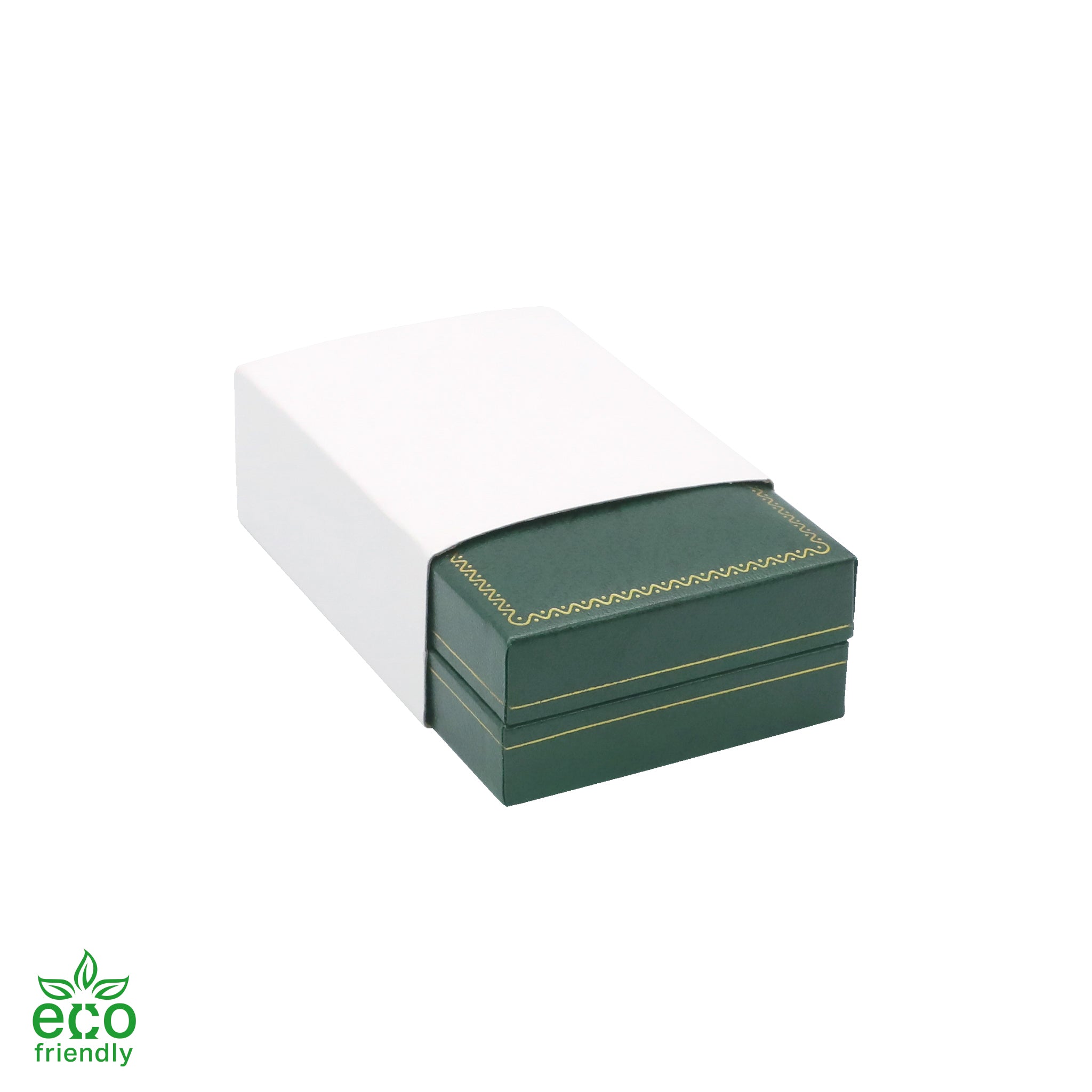 Eco-Friendly Paper-Covered Pendant Box with Gold Accent