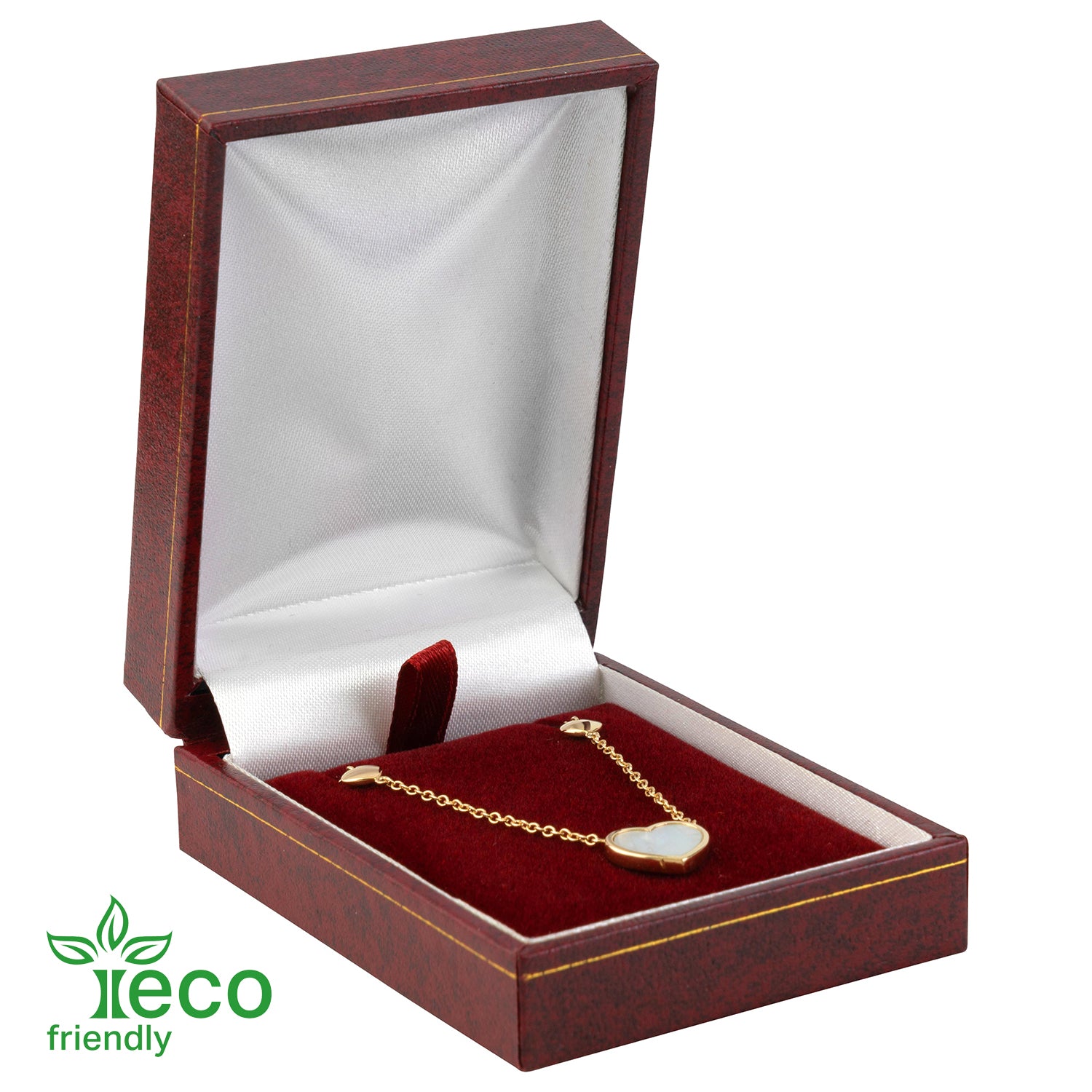 Eco-Friendly Paper-Covered Pendant Box with Gold Accent
