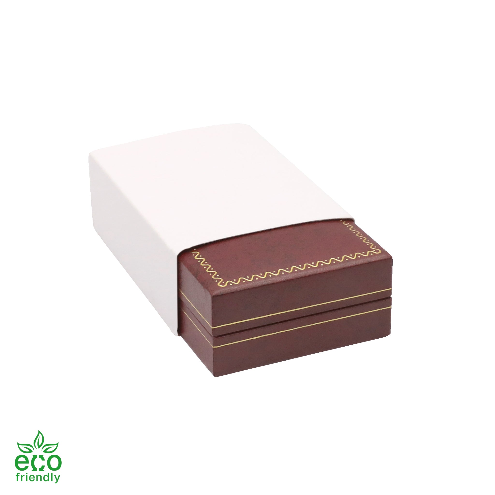 Eco-Friendly Paper-Covered Pendant Box with Gold Accent