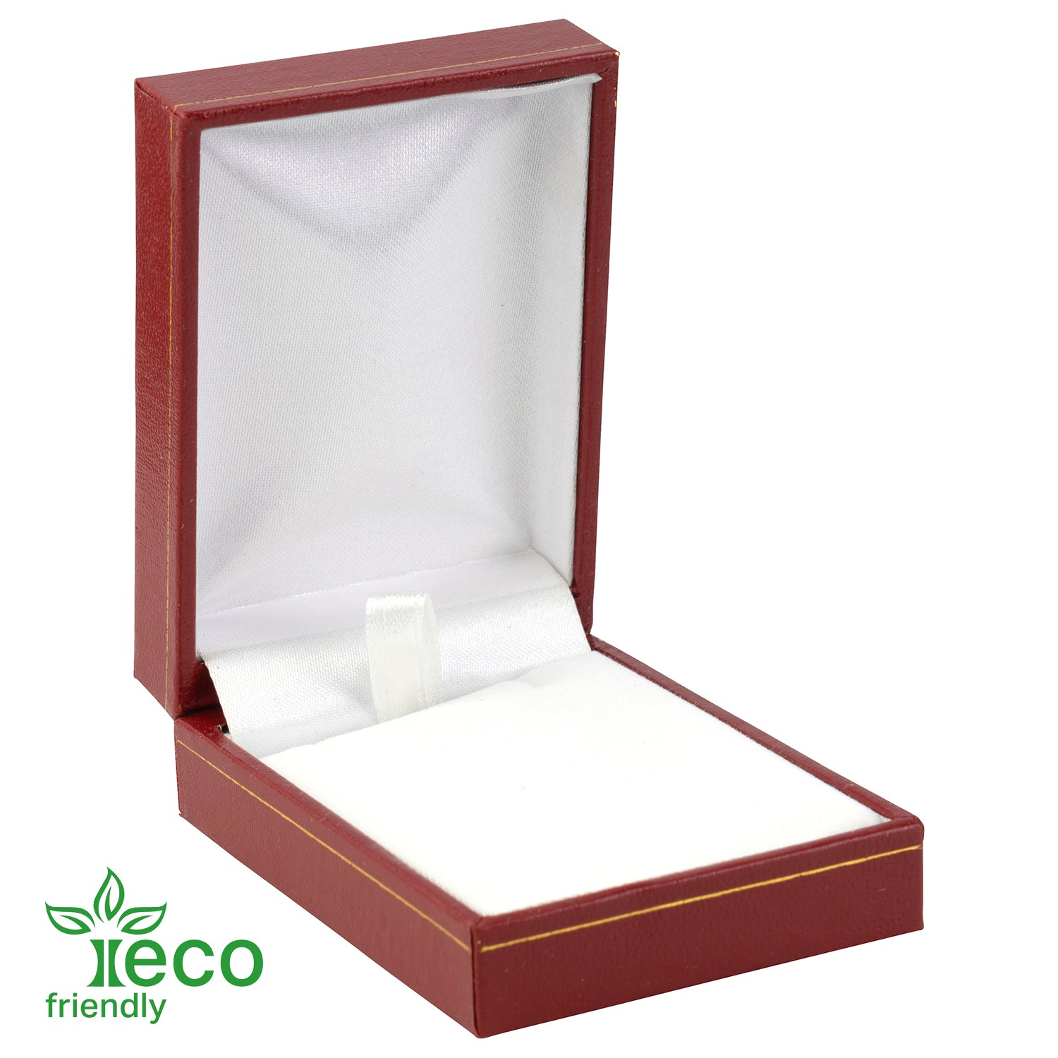 Eco-Friendly Paper-Covered Pendant Box with Gold Accent