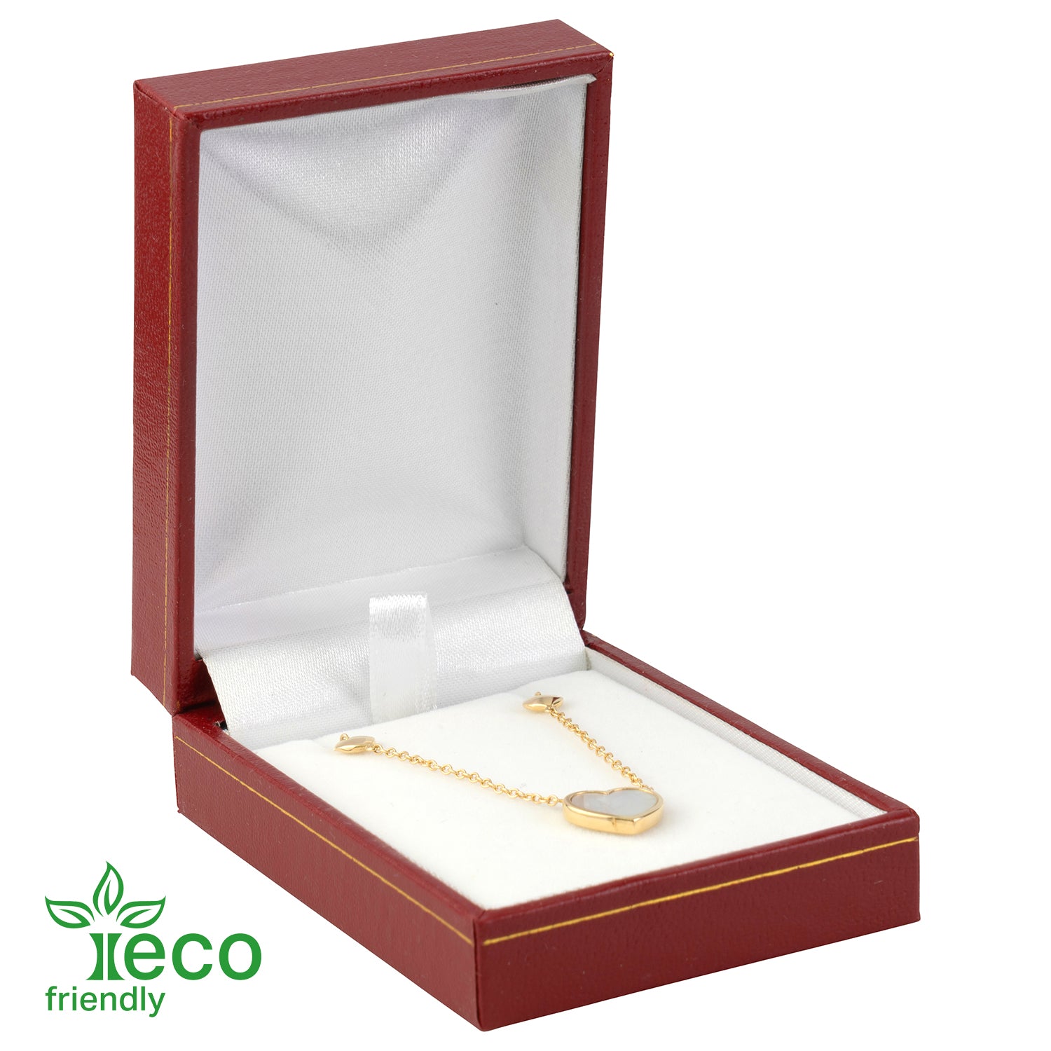 Eco-Friendly Paper-Covered Pendant Box with Gold Accent