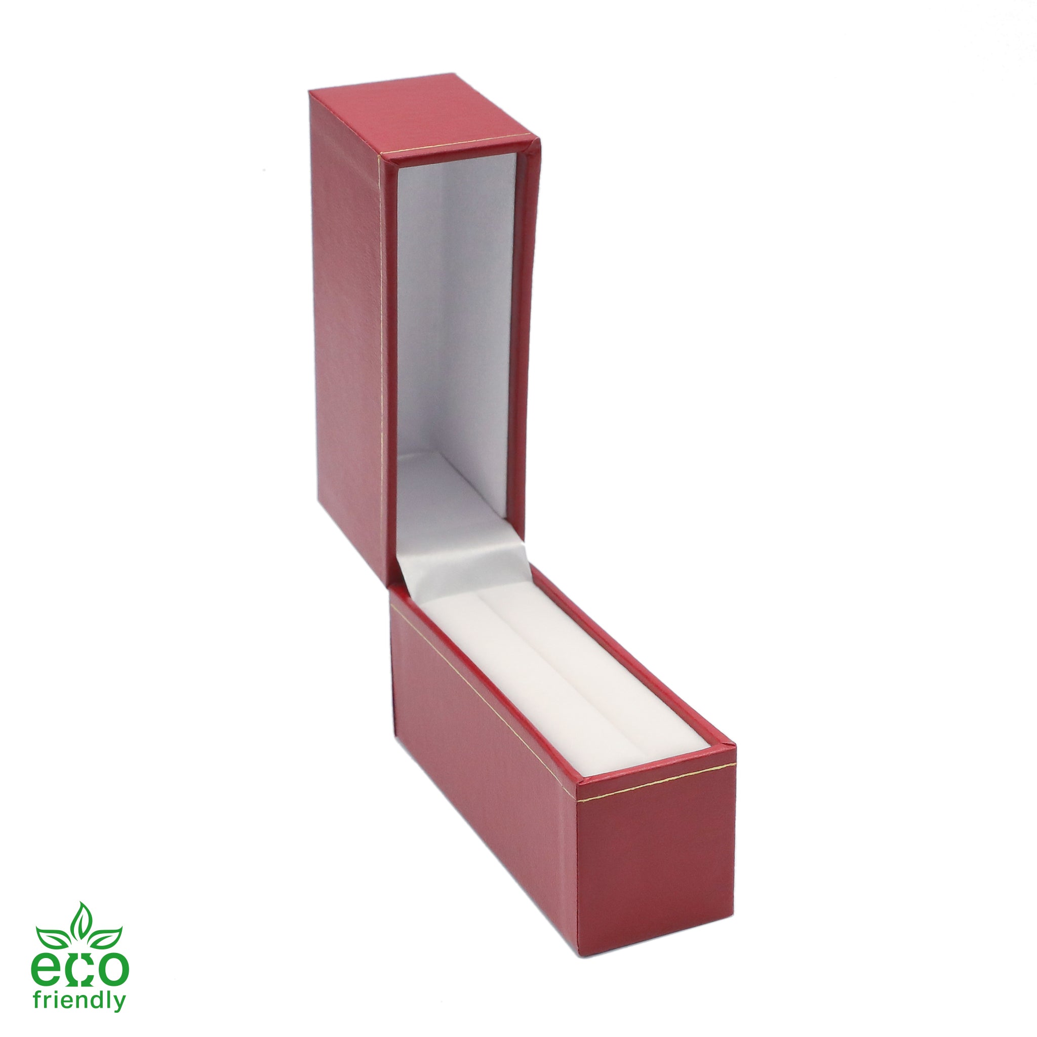 Eco-Friendly Paper-Covered Standing Bangle Box with Gold Accent