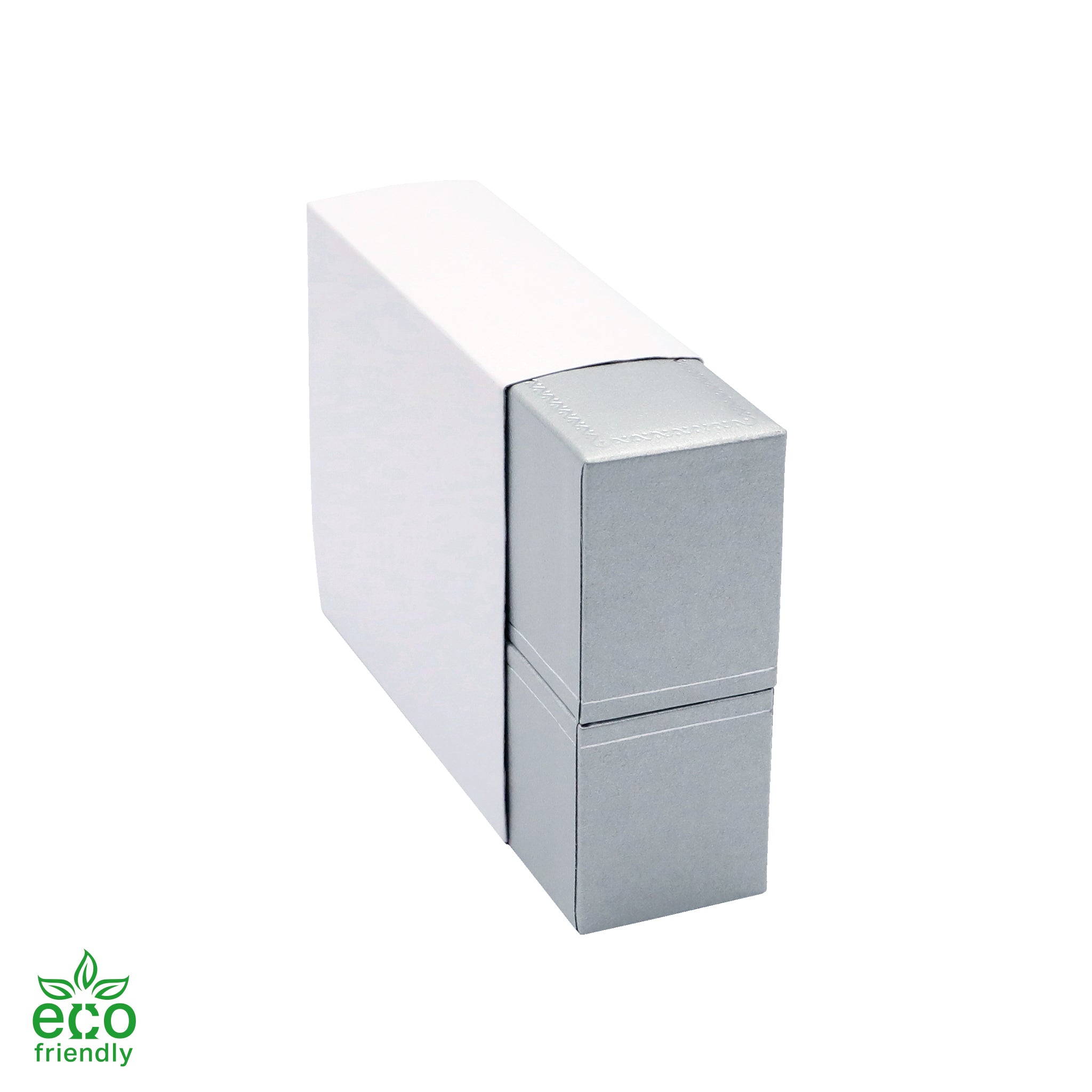 Eco-Friendly Paper-Covered Standing Bangle Box with Gold Accent