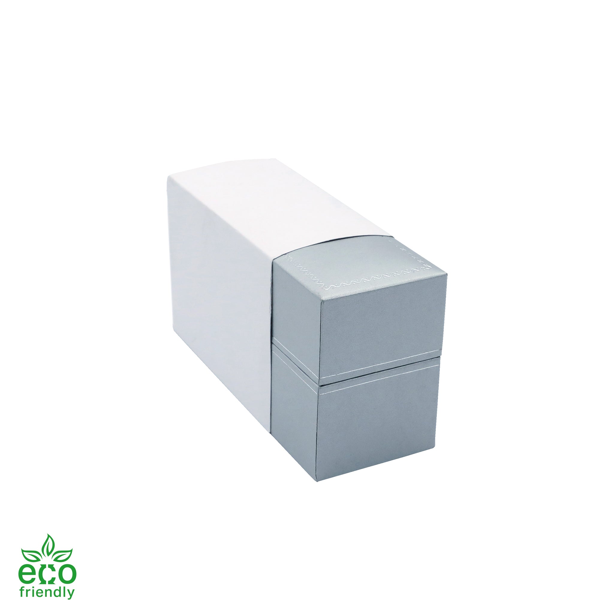 Eco-Friendly Paper-Covered Standing Bangle Box with Gold Accent